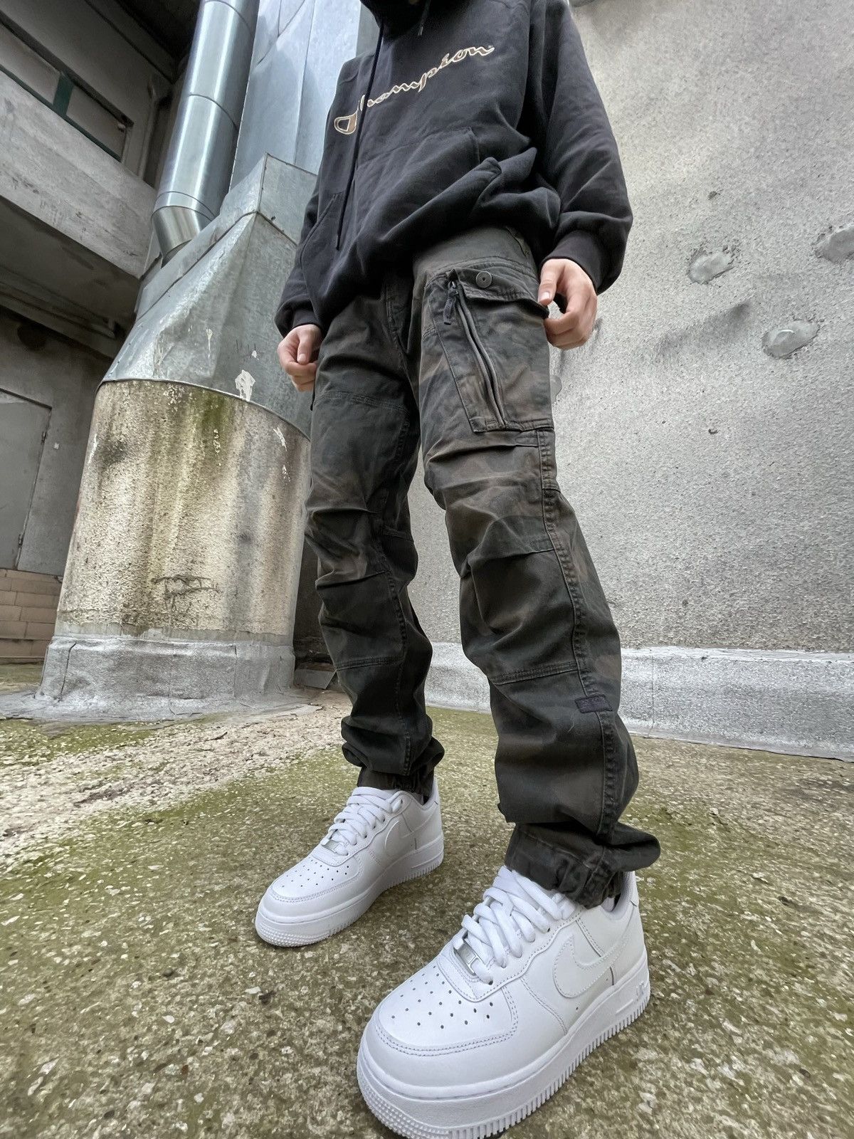 image of Vintage G Star Raw Cargo Pants Camo Military, Men's (Size 31)