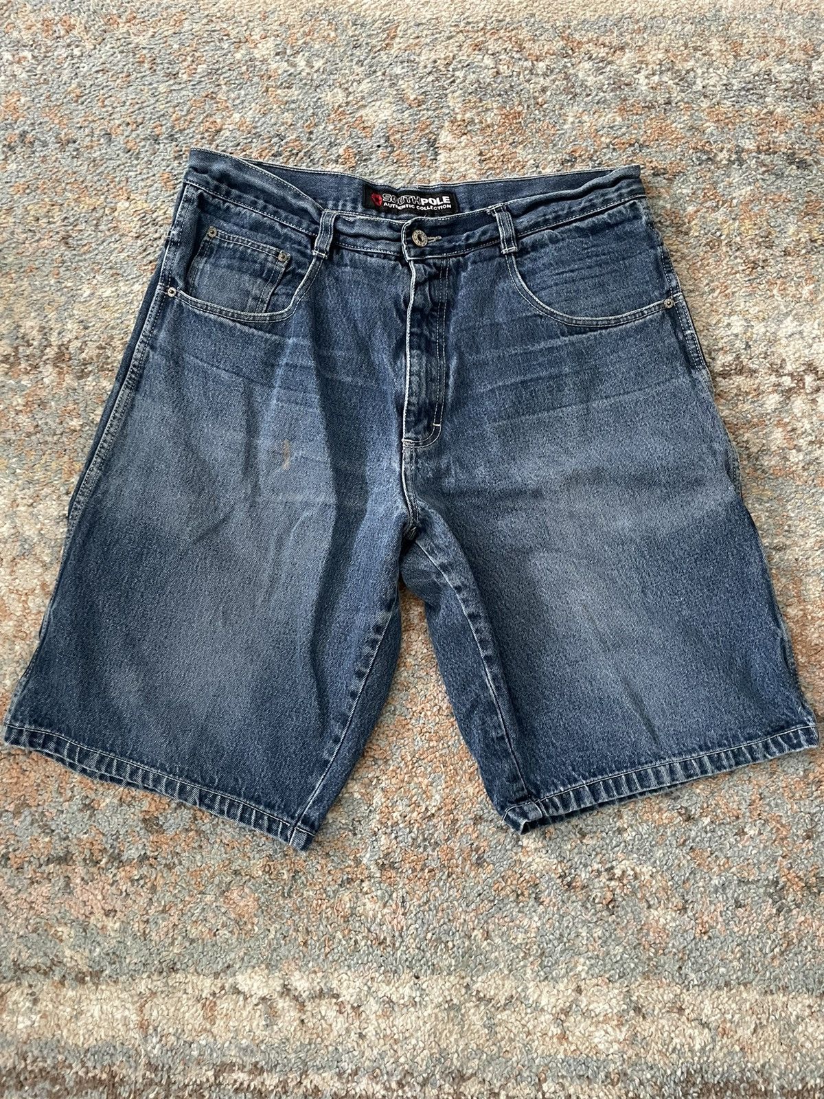 Southpole × Vintage VTG Southpole Embroidered Jean Shorts 36 blue faded Size US 36 / EU 52 - 2 Thumbnail
