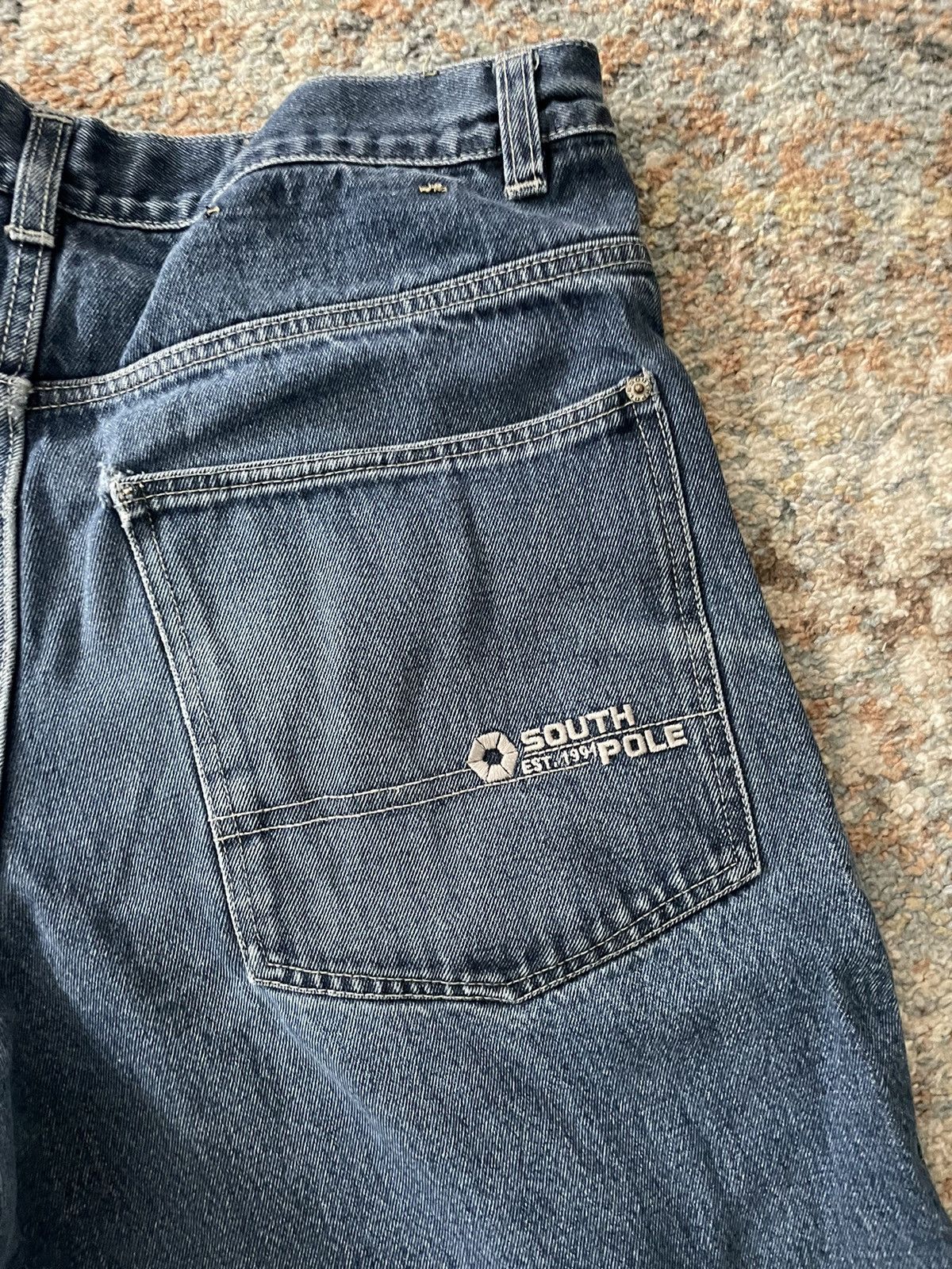Southpole × Vintage VTG Southpole Embroidered Jean Shorts 36 blue faded Size US 36 / EU 52 - 6 Thumbnail