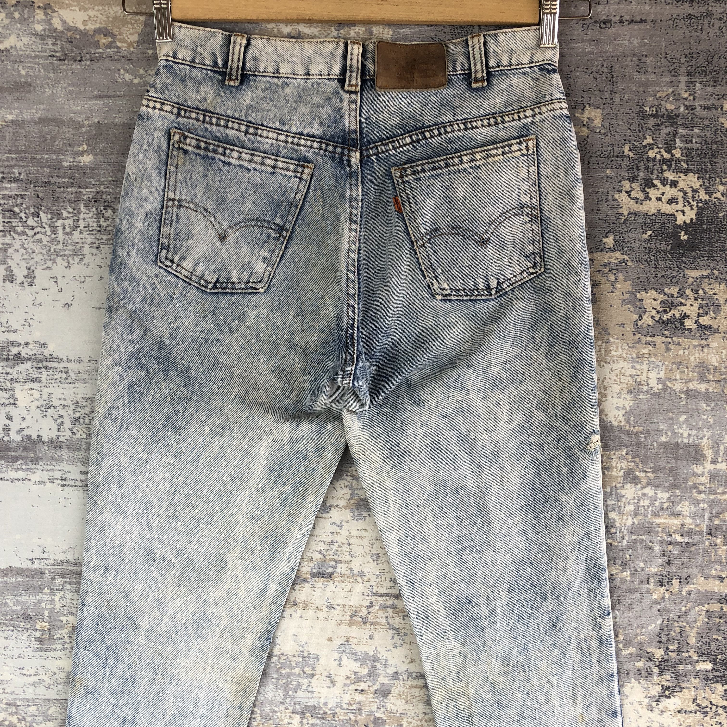 Levi's Distressed Levis Acid Wash Jeans Levi's Orange TabDenim Size US 30 / EU 46 - 4 Thumbnail