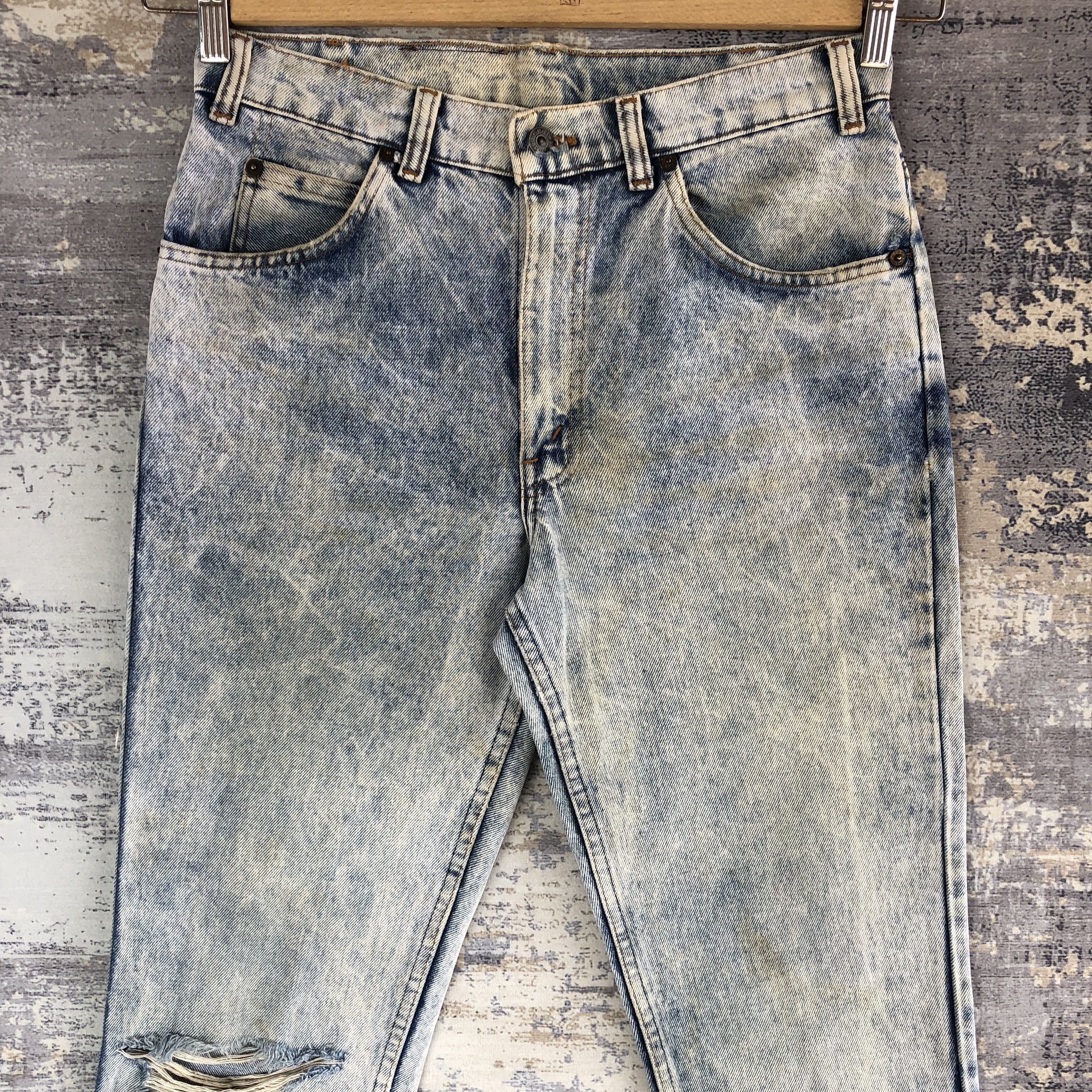 Levi's Distressed Levis Acid Wash Jeans Levi's Orange TabDenim Size US 30 / EU 46 - 3 Thumbnail