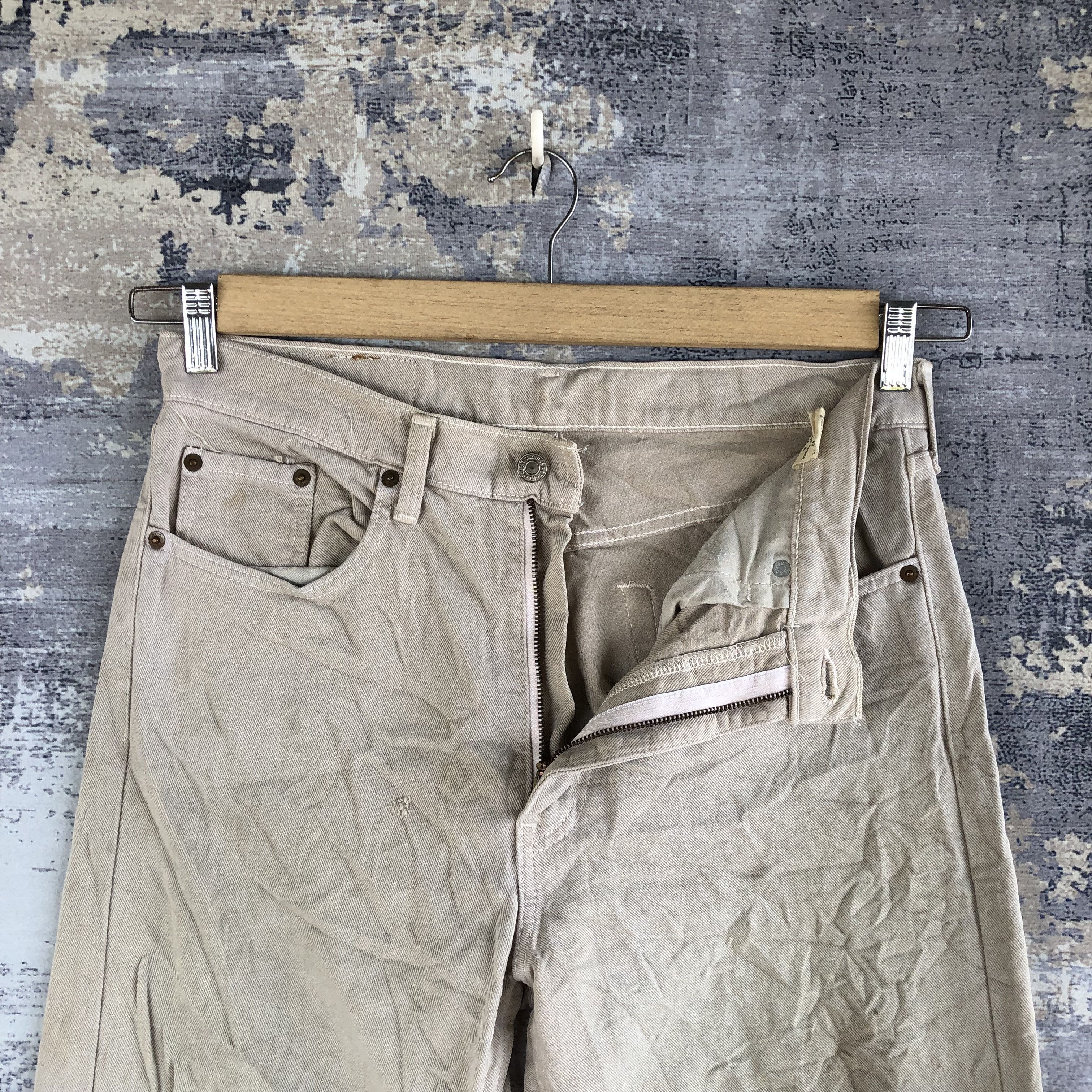 Levi's Vintage Levis White Tab Jeans Levi's Beige Brown Denim Size US 32 / EU 48 - 6 Thumbnail