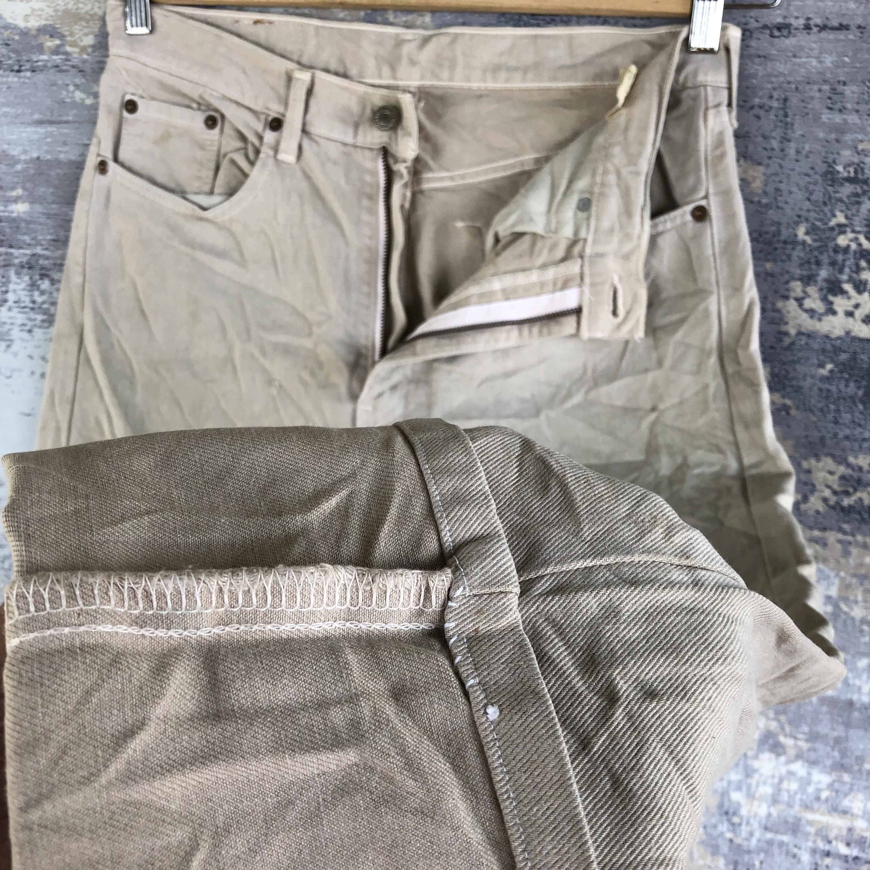 Levi's Vintage Levis White Tab Jeans Levi's Beige Brown Denim Size US 32 / EU 48 - 8 Thumbnail
