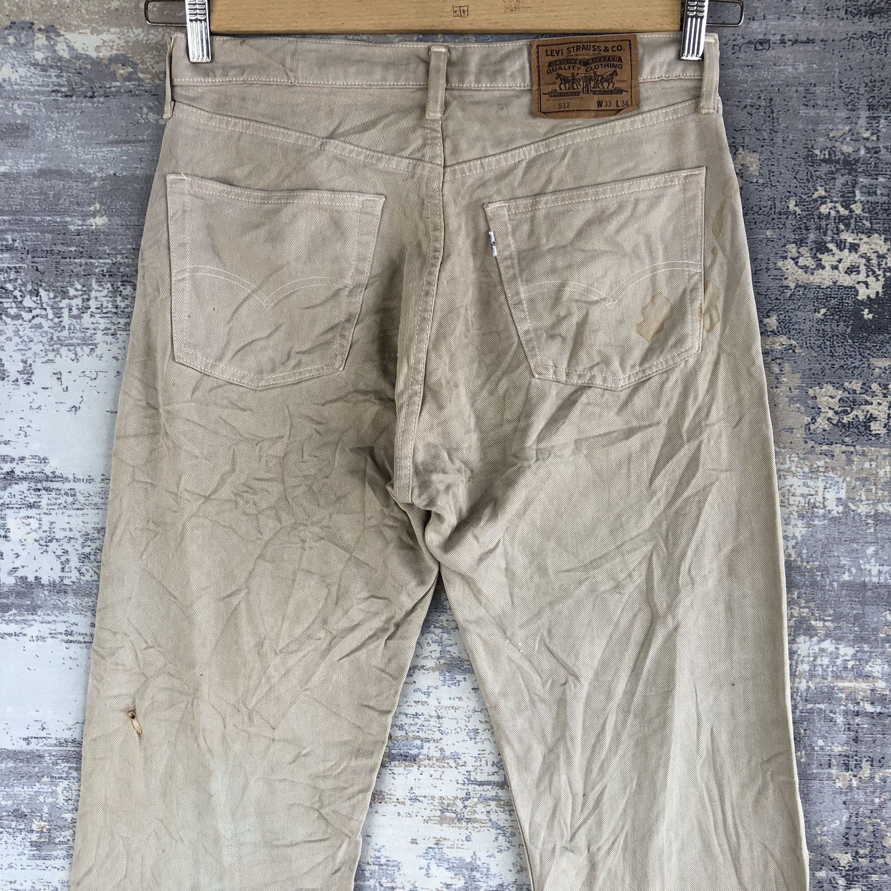 Levi's Vintage Levis White Tab Jeans Levi's Beige Brown Denim Size US 32 / EU 48 - 4 Thumbnail