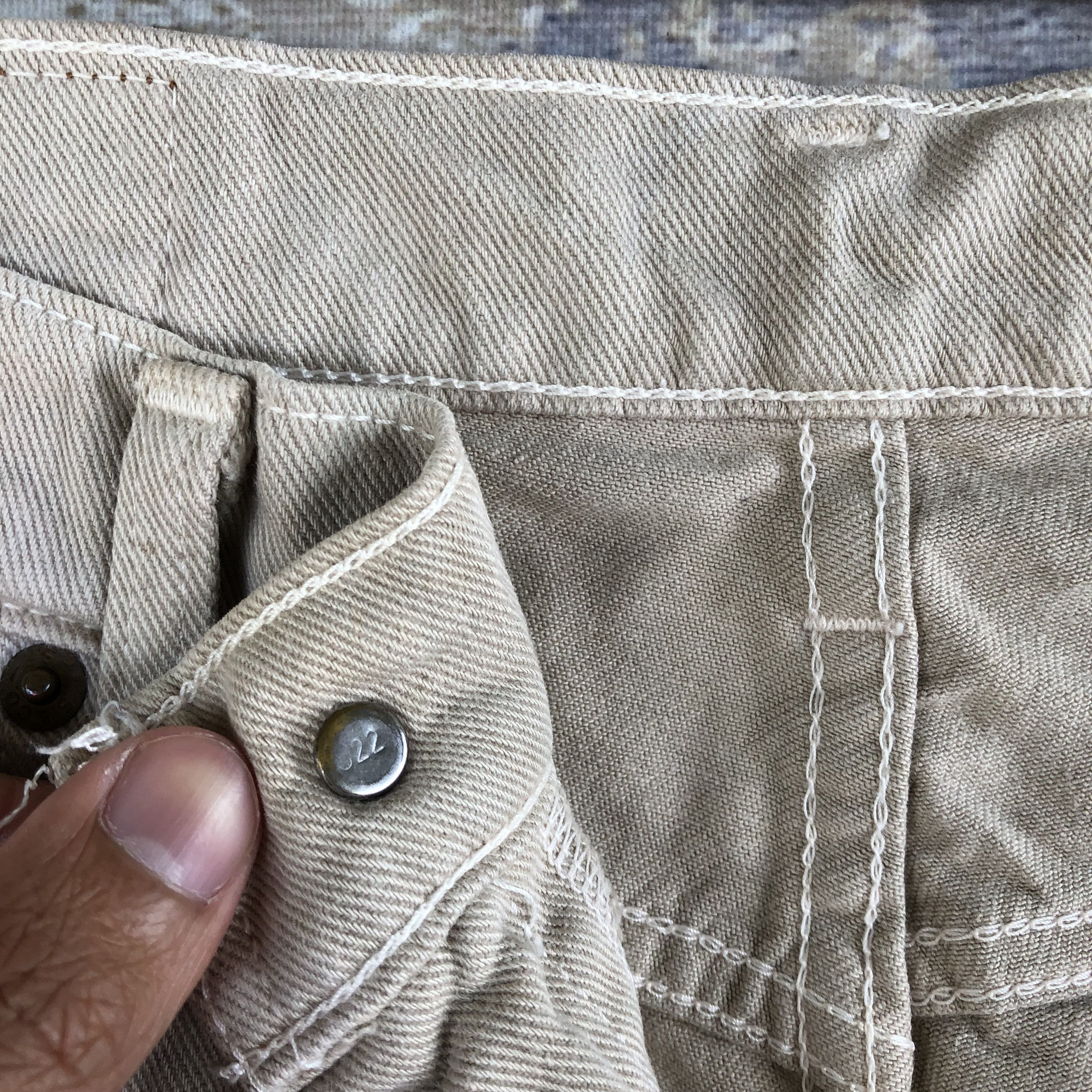 Levi's Vintage Levis White Tab Jeans Levi's Beige Brown Denim Size US 32 / EU 48 - 7 Thumbnail