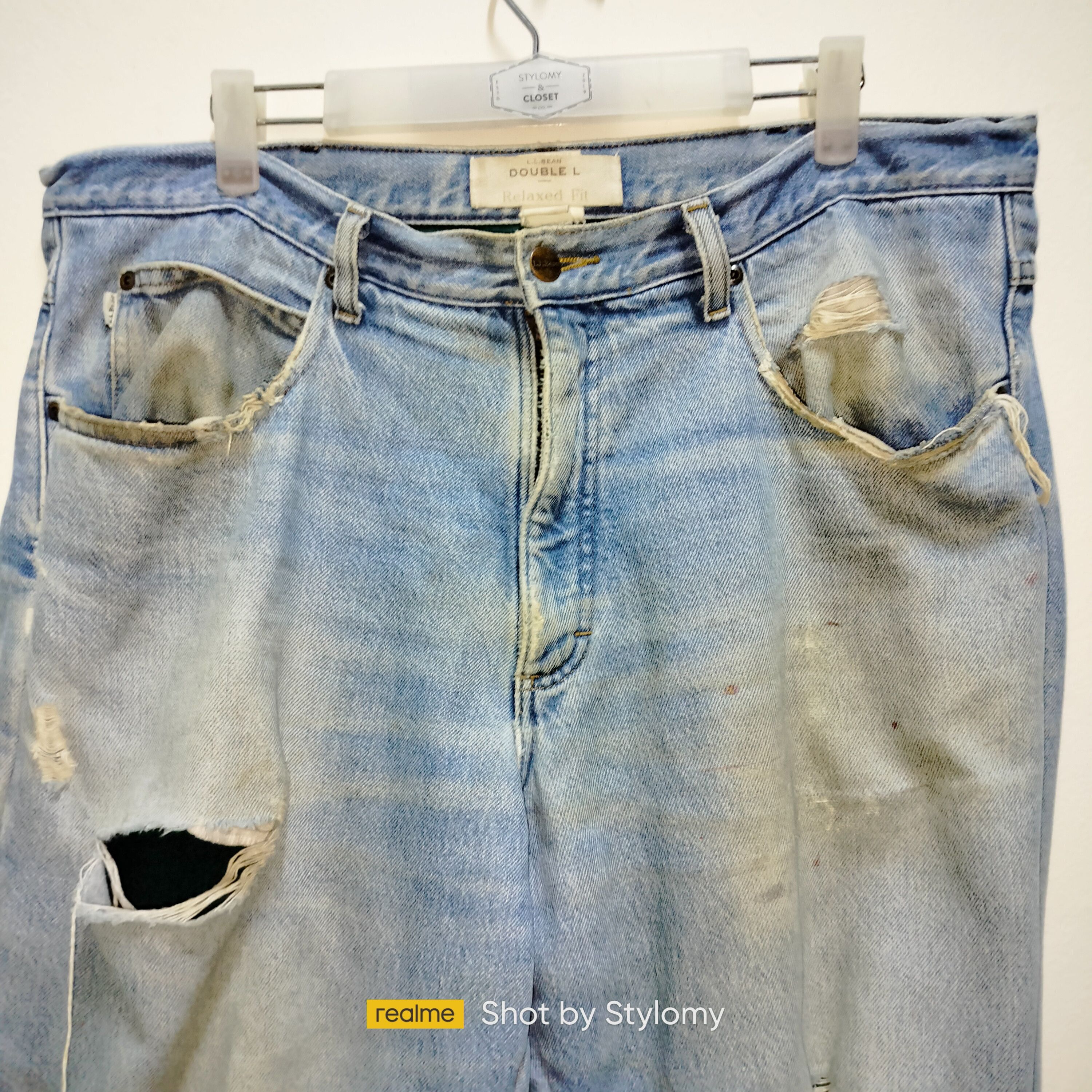 L.L. Bean × Vintage 'grunge style' LL Bean Double L Relaxed Fit Reworked Jeans Size US 38 / EU 54 - 2 Thumbnail