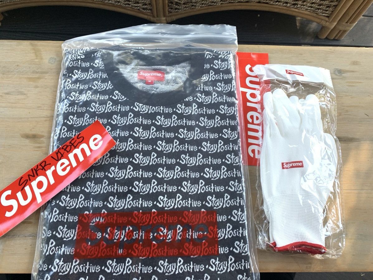 Supreme Stay Positive Jacquard S/S Top: Black- Medium (FW20)