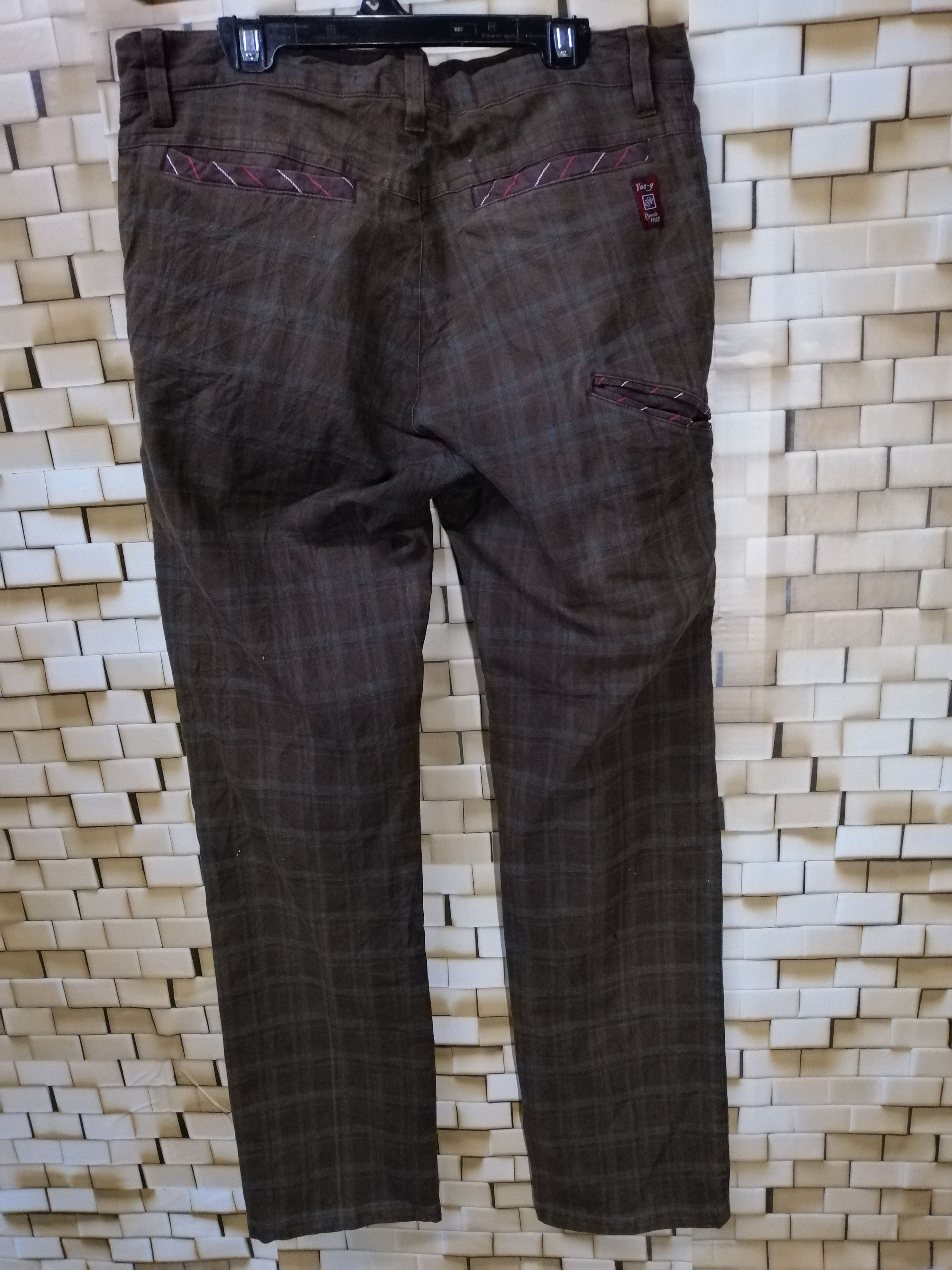 Japanese Brand Vas-Y Checked Plaid Slim Fit Punk Work Wear Pant Size US 32 / EU 48 - 3 Thumbnail