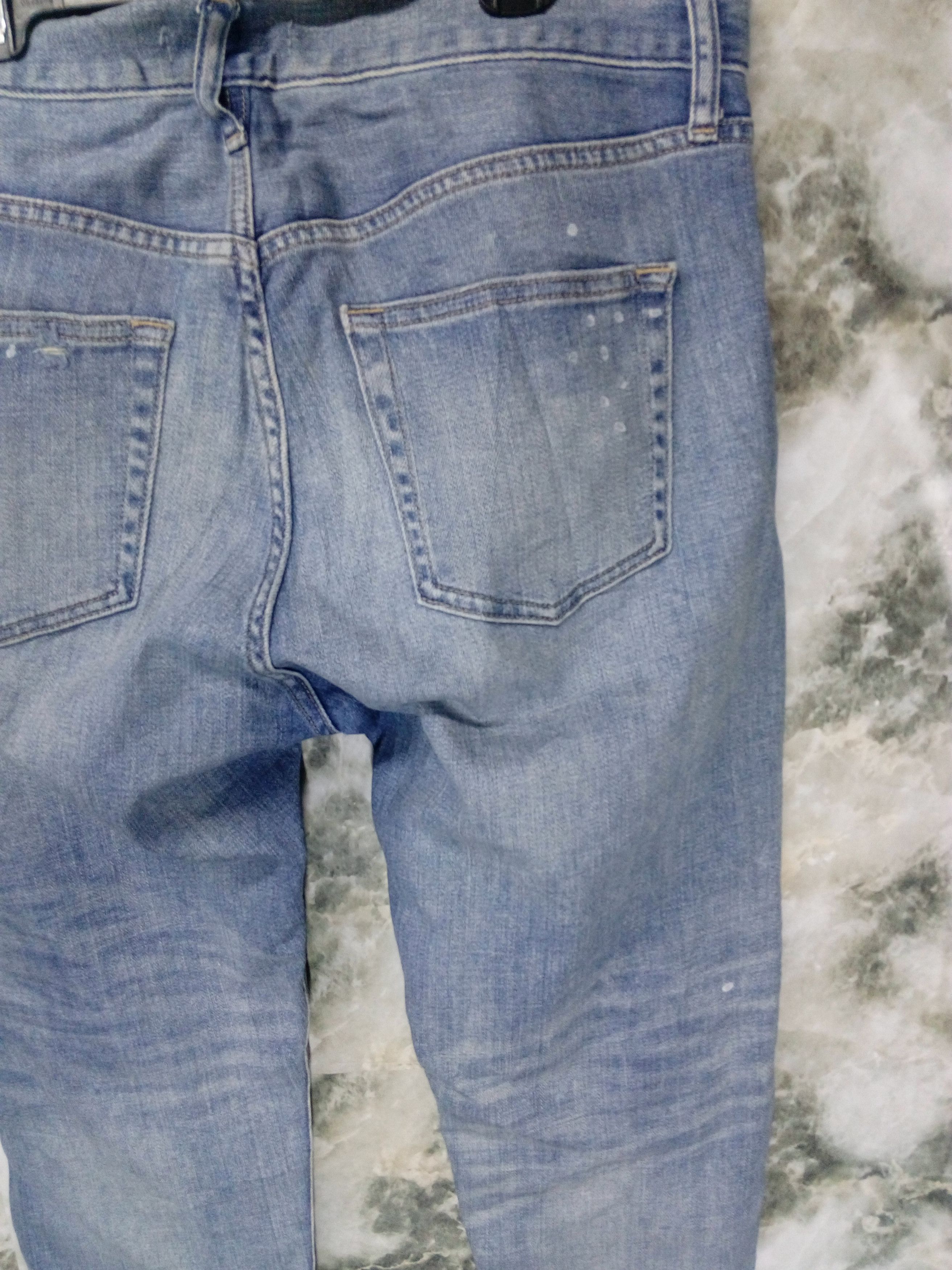 Japanese Brand Distressed Japan Crop Distroyed Patches Jeans Slim Fit Size US 33 - 4 Thumbnail