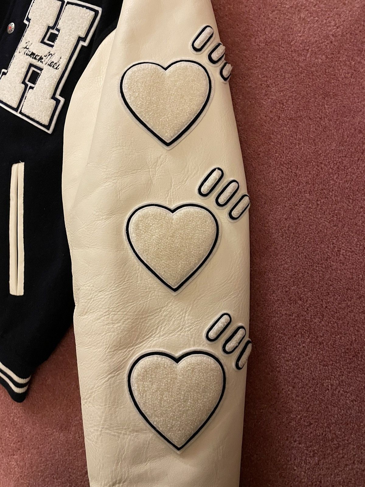 Human Made Human Made Varsity Jacket Dry Alls 2018 Heart Sleeve sz M Size US M / EU 48-50 / 2 - 6 Thumbnail