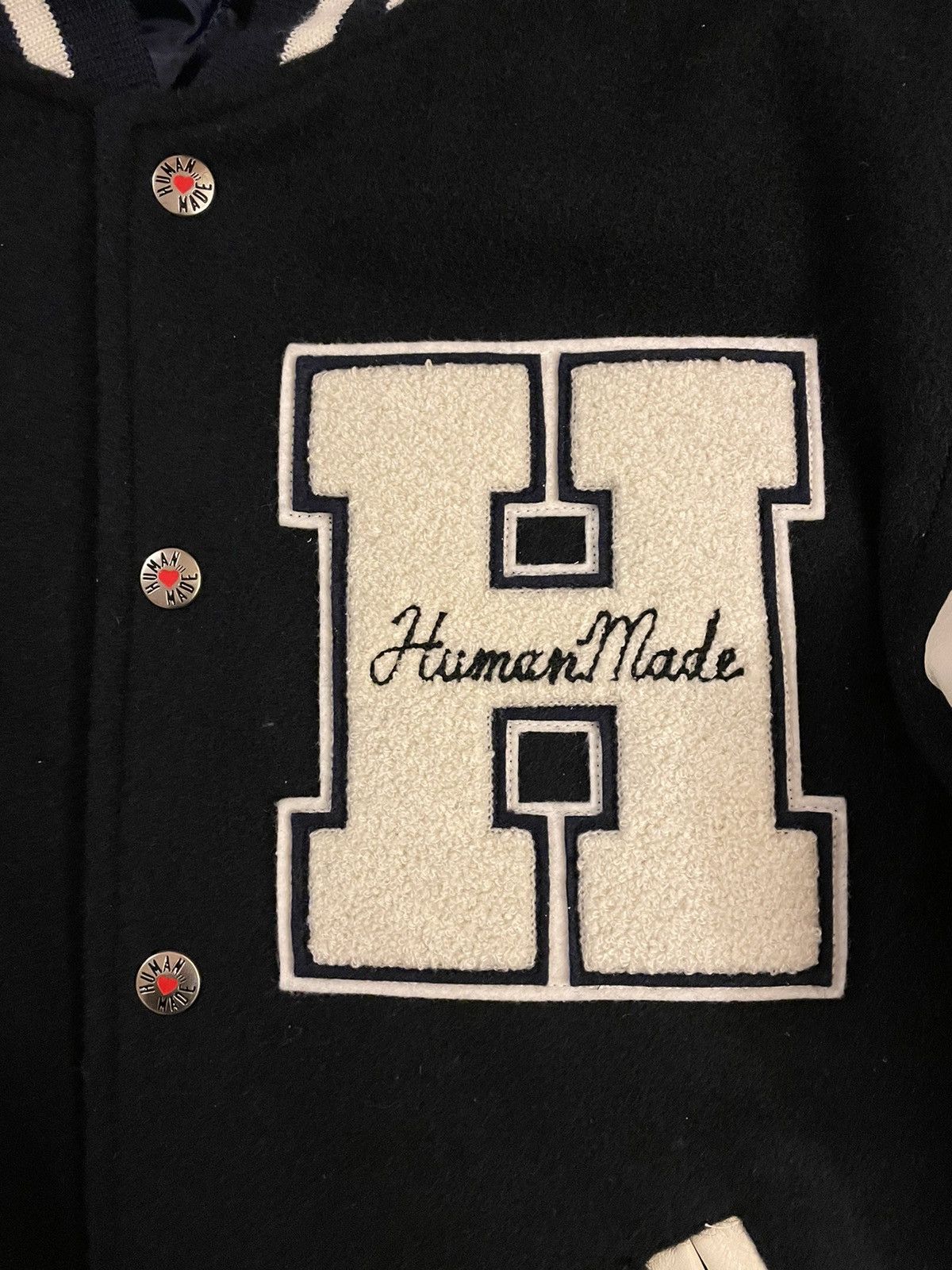 Human Made Human Made Varsity Jacket Dry Alls 2018 Heart Sleeve sz M Size US M / EU 48-50 / 2 - 3 Thumbnail