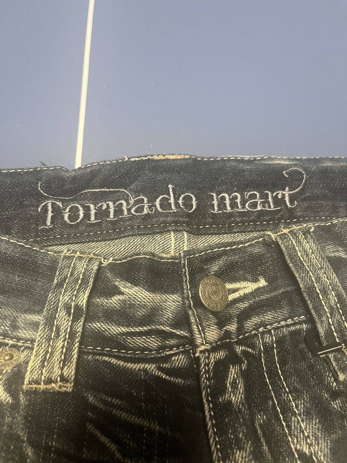 Japanese Brand Tornado mart acid wash denim flare jeans Size US 28 / EU 44 - 4 Thumbnail