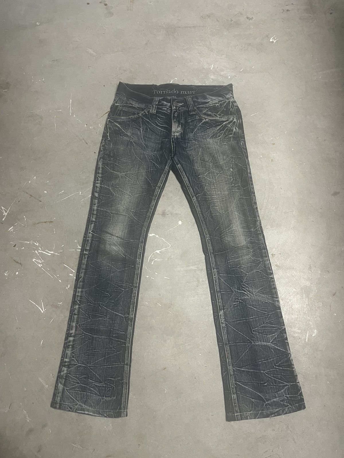 Japanese Brand Tornado mart acid wash denim flare jeans Size US 28 / EU 44 - 1 Thumbnail