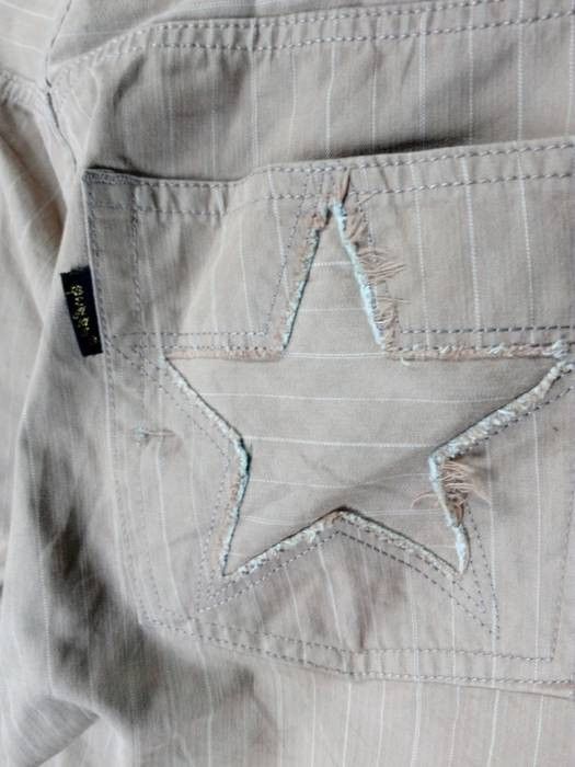 Beams Plus × Japanese Brand Beams Stars Stripes Light Brown Jeans LIKE Yohji Yamamoto Size US 32 / EU 48 - 4 Thumbnail