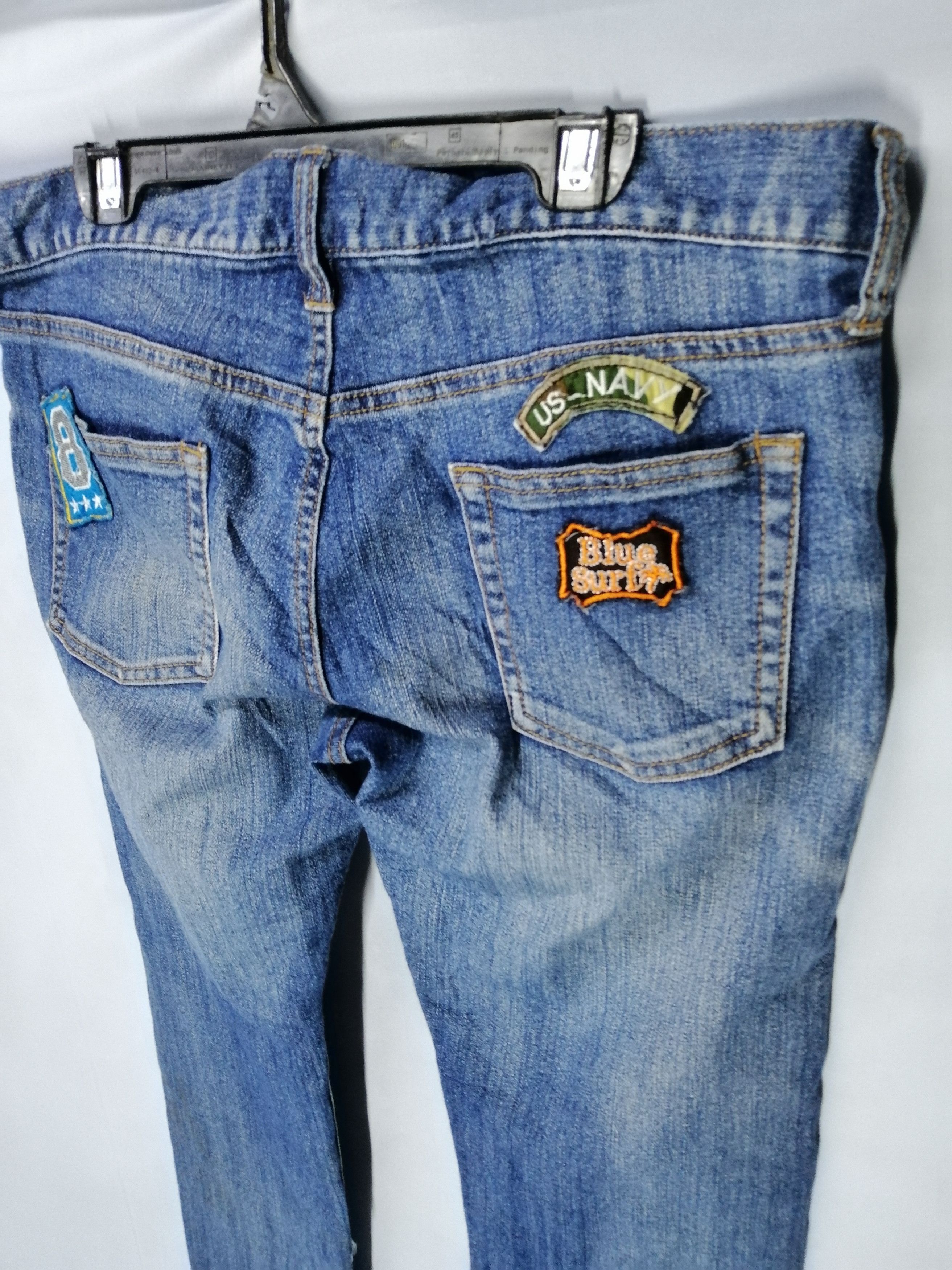 Japanese Brand Rare Patches Distressed Jeans Skinny Fit Size US 33 - 5 Thumbnail