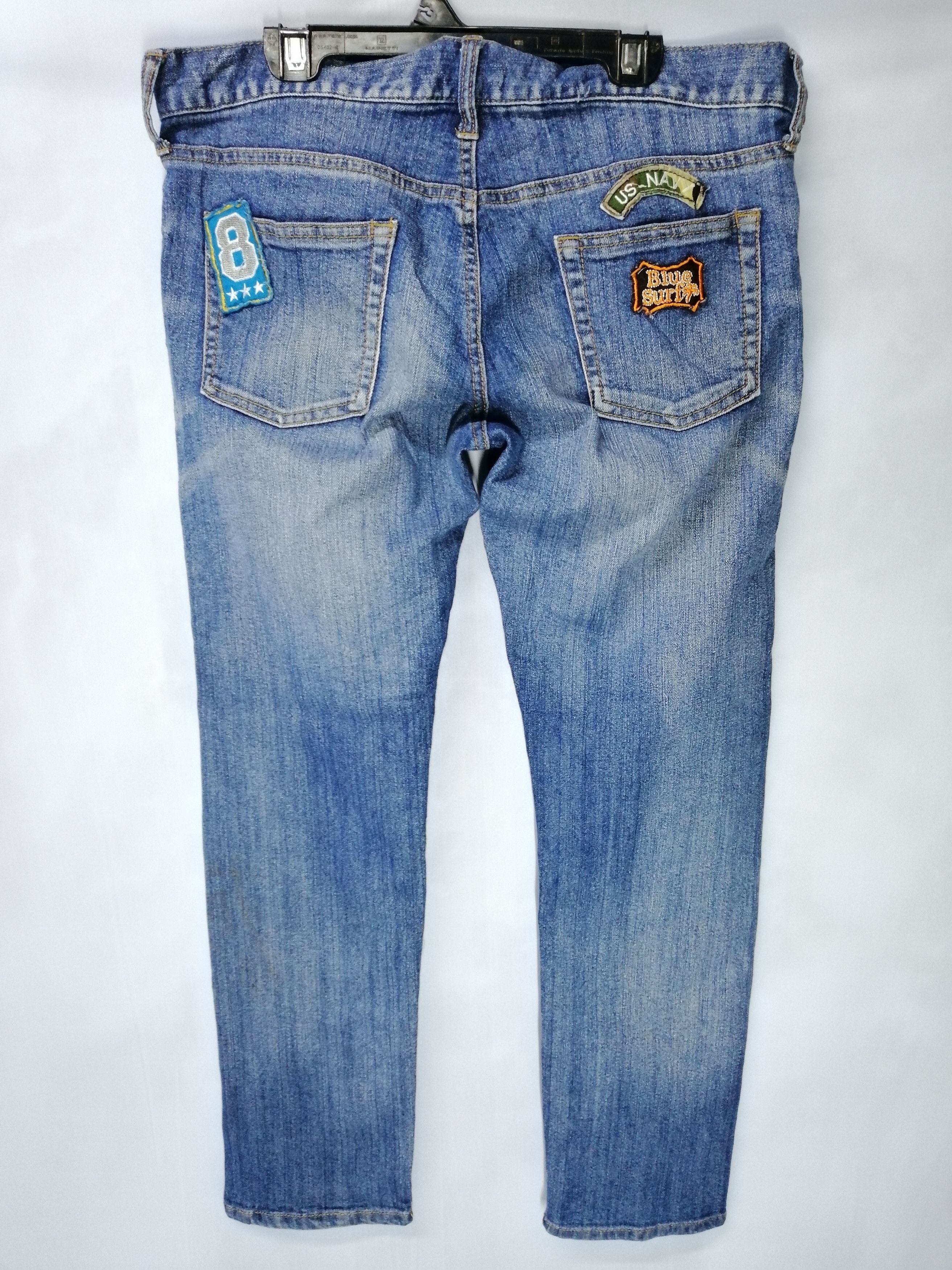 Japanese Brand Rare Patches Distressed Jeans Skinny Fit Size US 33 - 4 Thumbnail