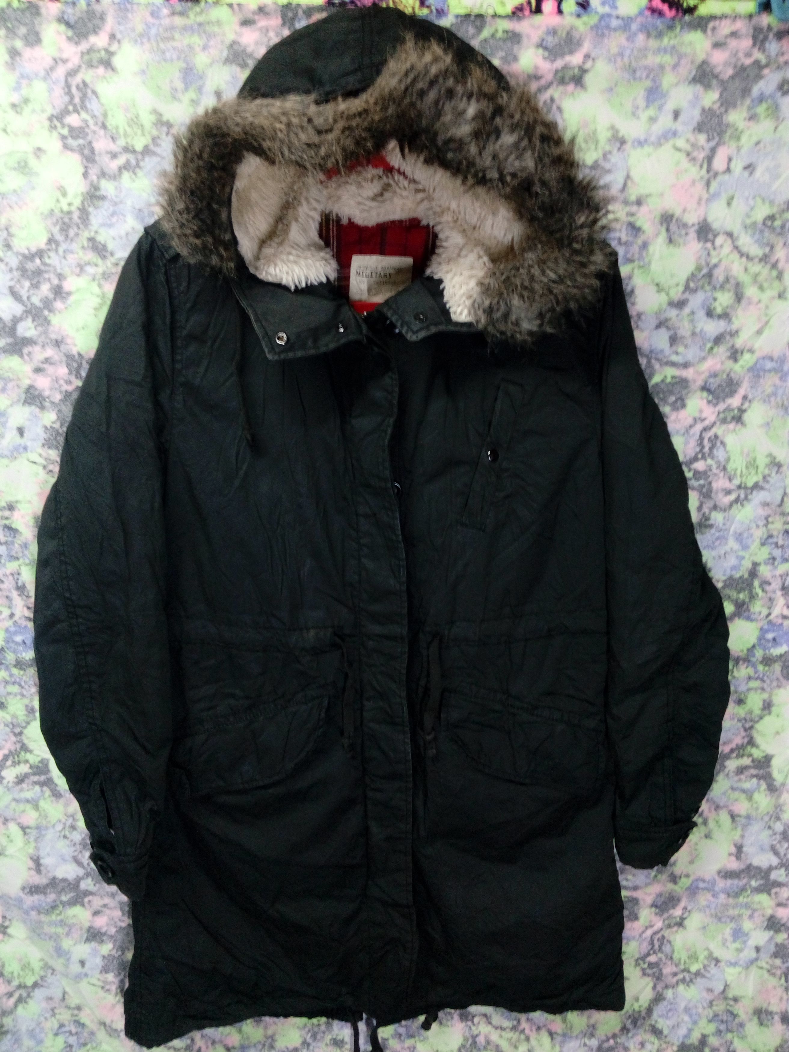 Long Jacket Hoodie Military Tactical Black