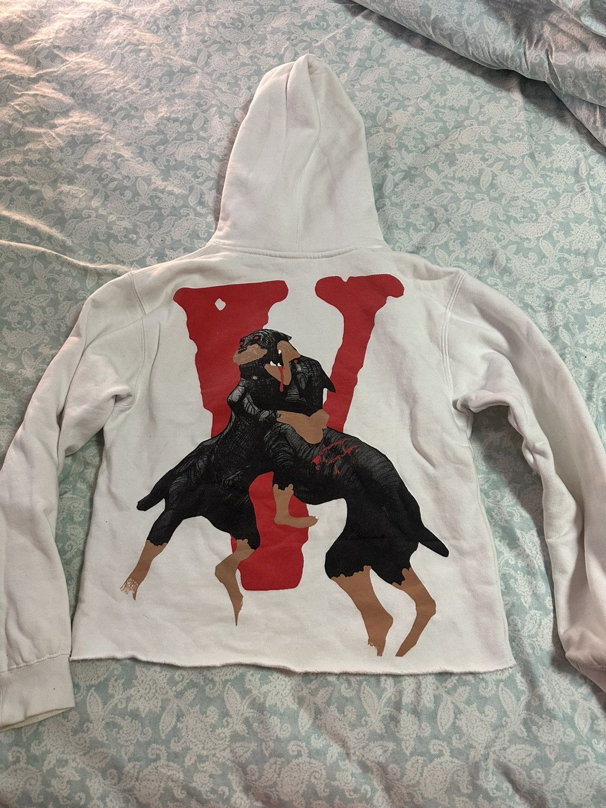 City Morgue Vlone City Morgue VLONE Hoodie White dogs Grailed