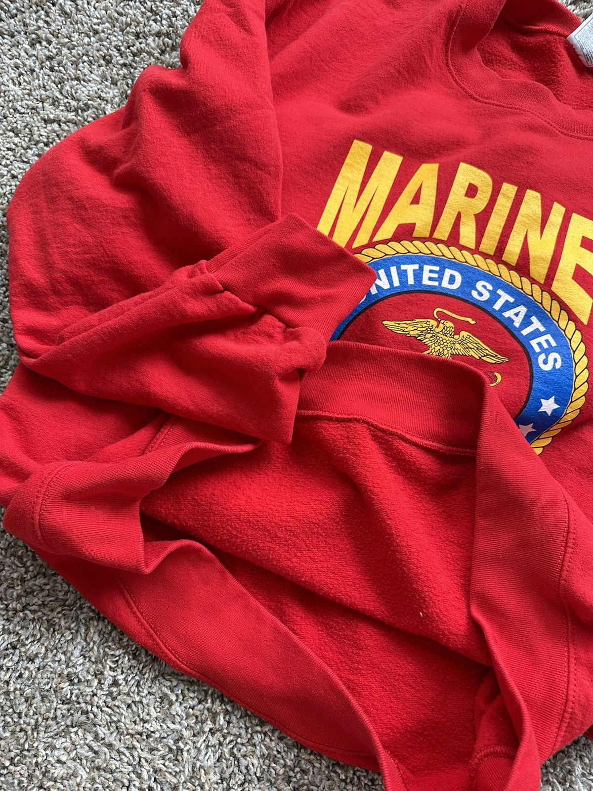 Vintage 90s Unites States Marine Corps Crewneck Size US L / EU 52-54 / 3 - 3 Thumbnail