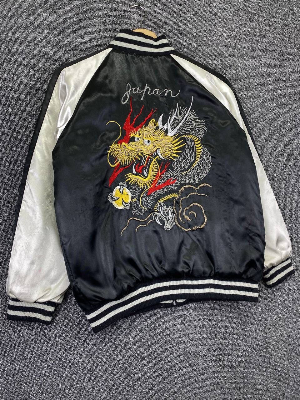 Japanese Brand Vintage Sukajan Dragon Embroidery Big Logo Souvenir Jacket Size M / US 6-8 / IT 42-44 - 2 Thumbnail