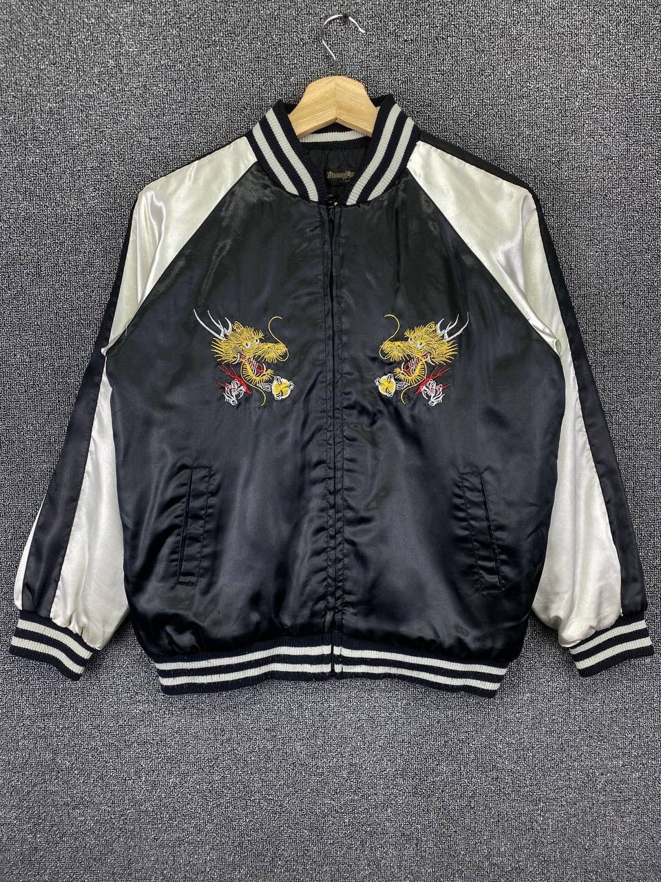 Japanese Brand Vintage Sukajan Dragon Embroidery Big Logo Souvenir Jacket Size M / US 6-8 / IT 42-44 - 4 Thumbnail