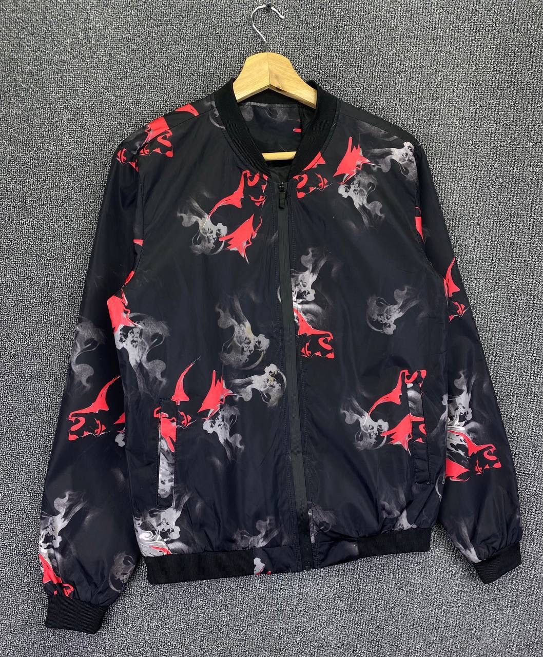 Japanese Brand Vintage Japanese Smoke Full Printed Design Zipper jacket Size US M / EU 48-50 / 2 - 2 Thumbnail