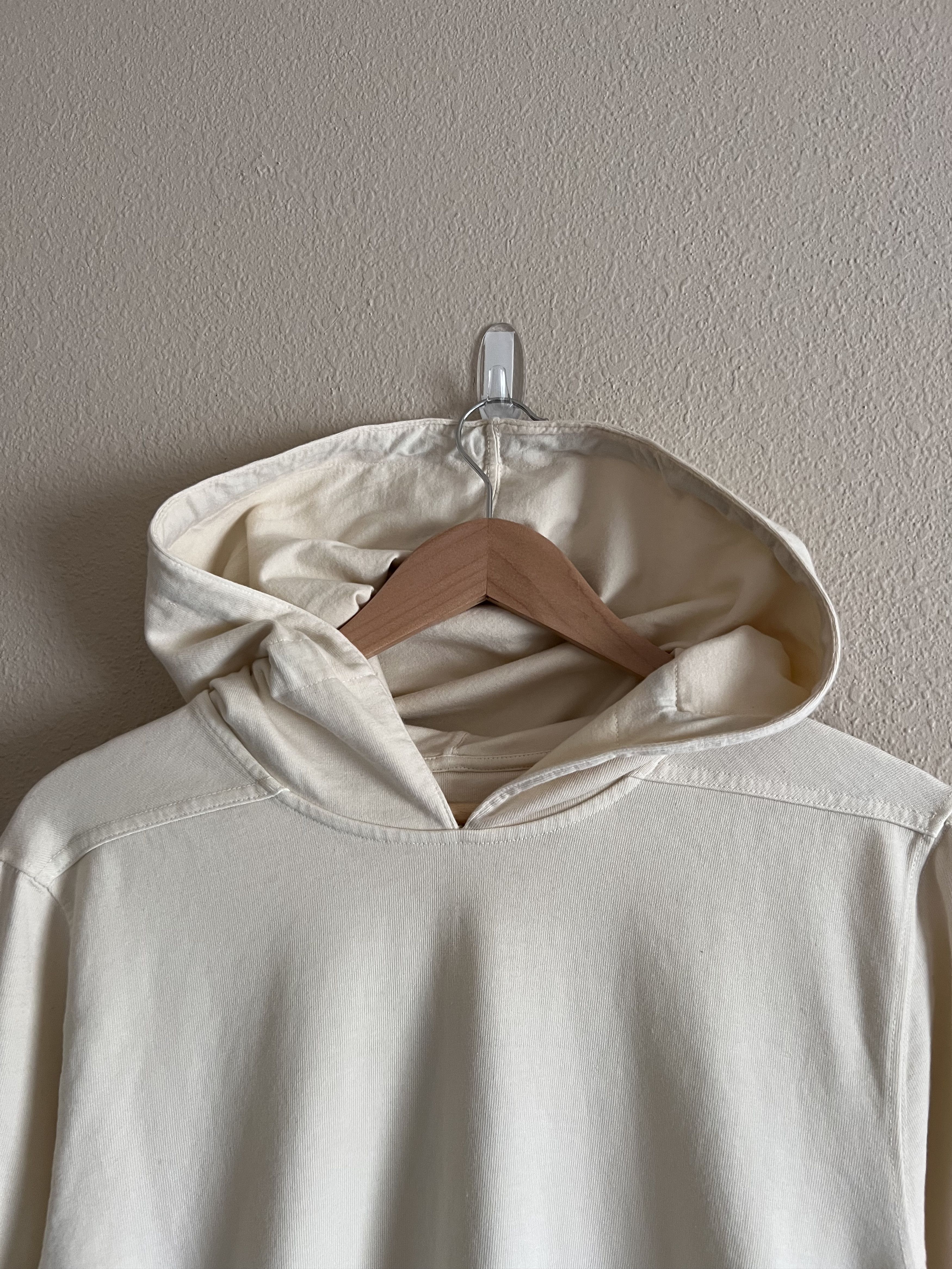 Rick Owens Drkshdw Rick Owens DRKSHDW Granbury Hoodie in Natural White Size US M / EU 48-50 / 2 - 2 Thumbnail