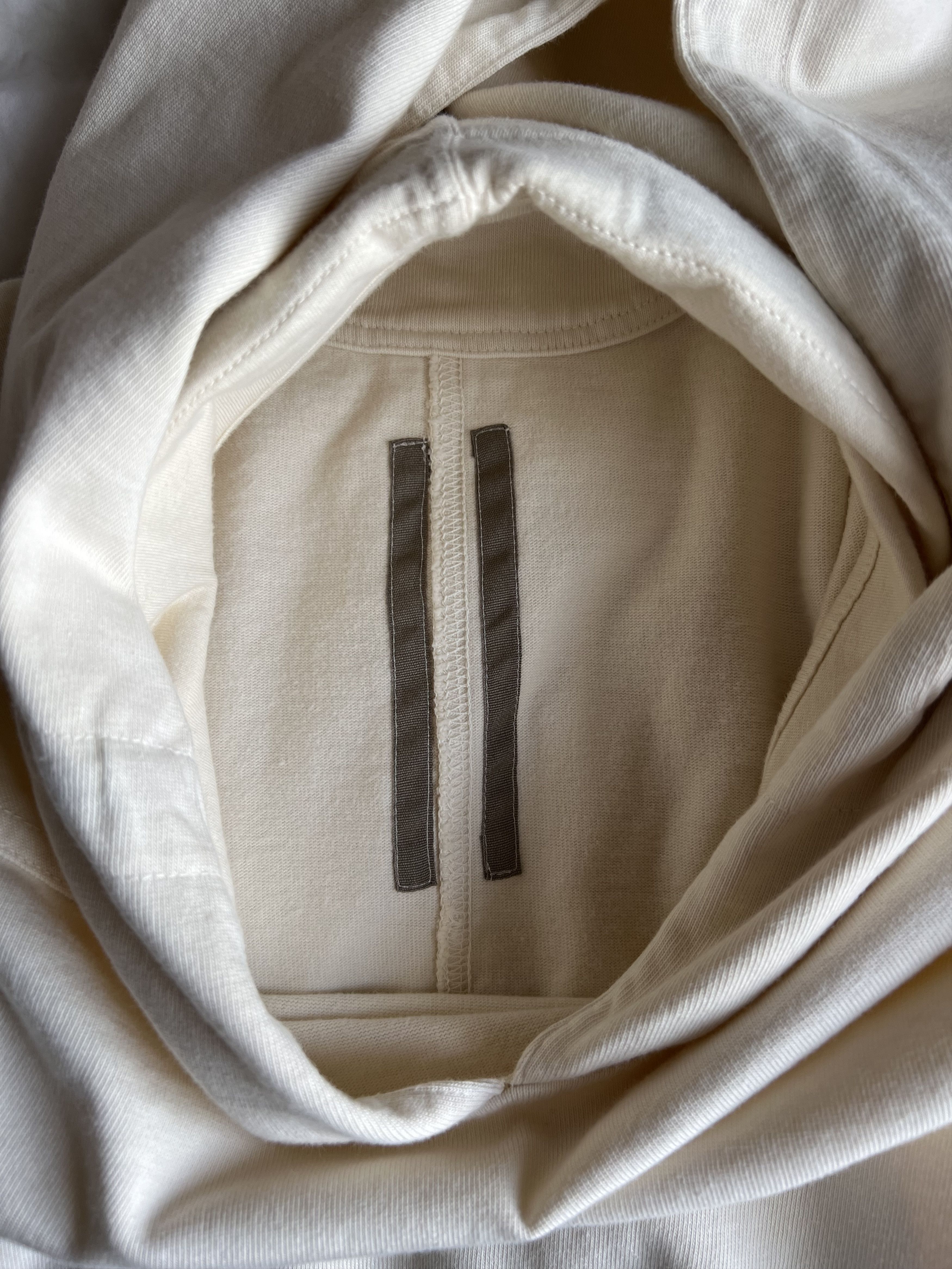 Rick Owens Drkshdw Rick Owens DRKSHDW Granbury Hoodie in Natural White Size US M / EU 48-50 / 2 - 9 Thumbnail