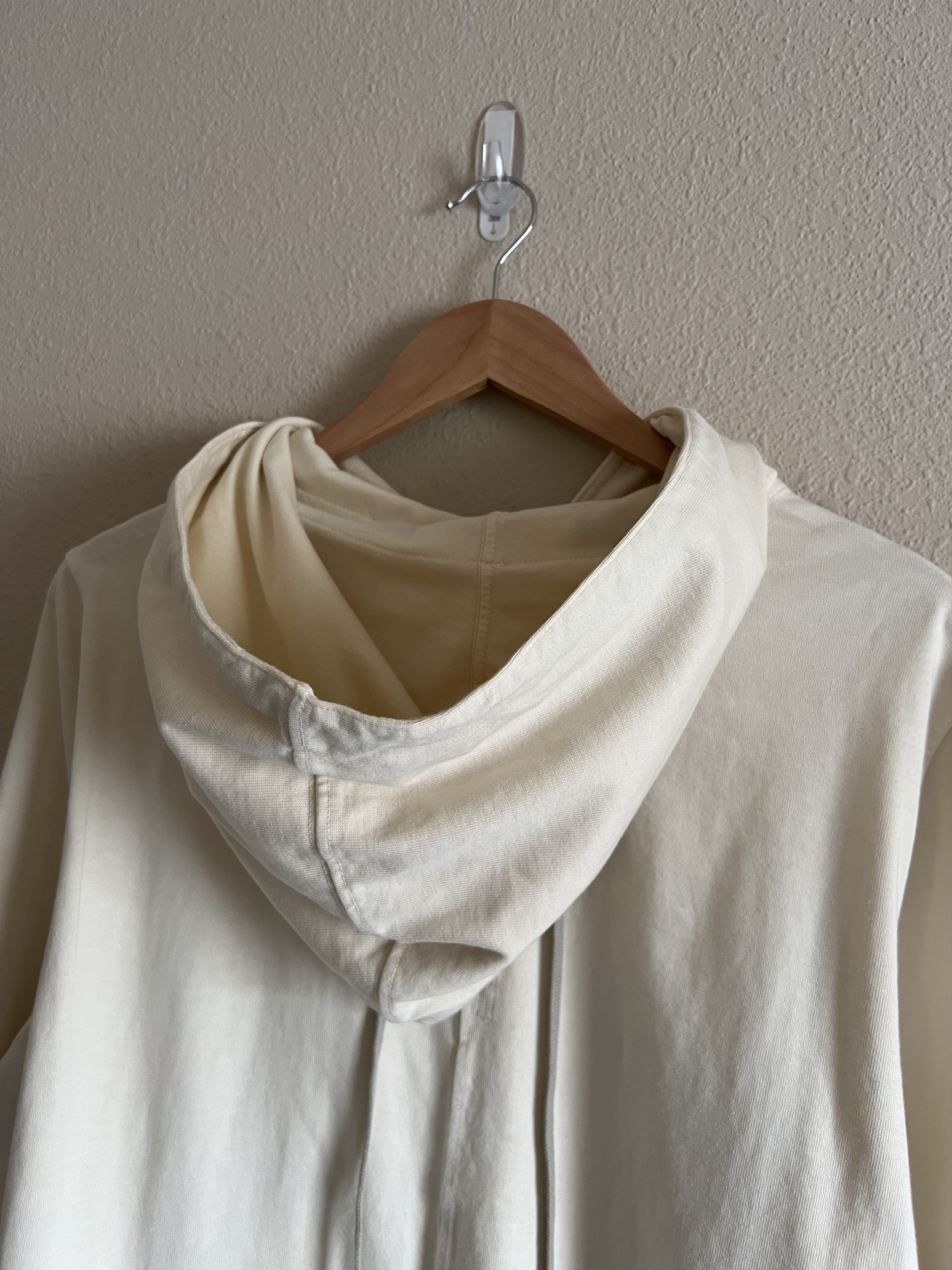Rick Owens Drkshdw Rick Owens DRKSHDW Granbury Hoodie in Natural White Size US M / EU 48-50 / 2 - 6 Thumbnail