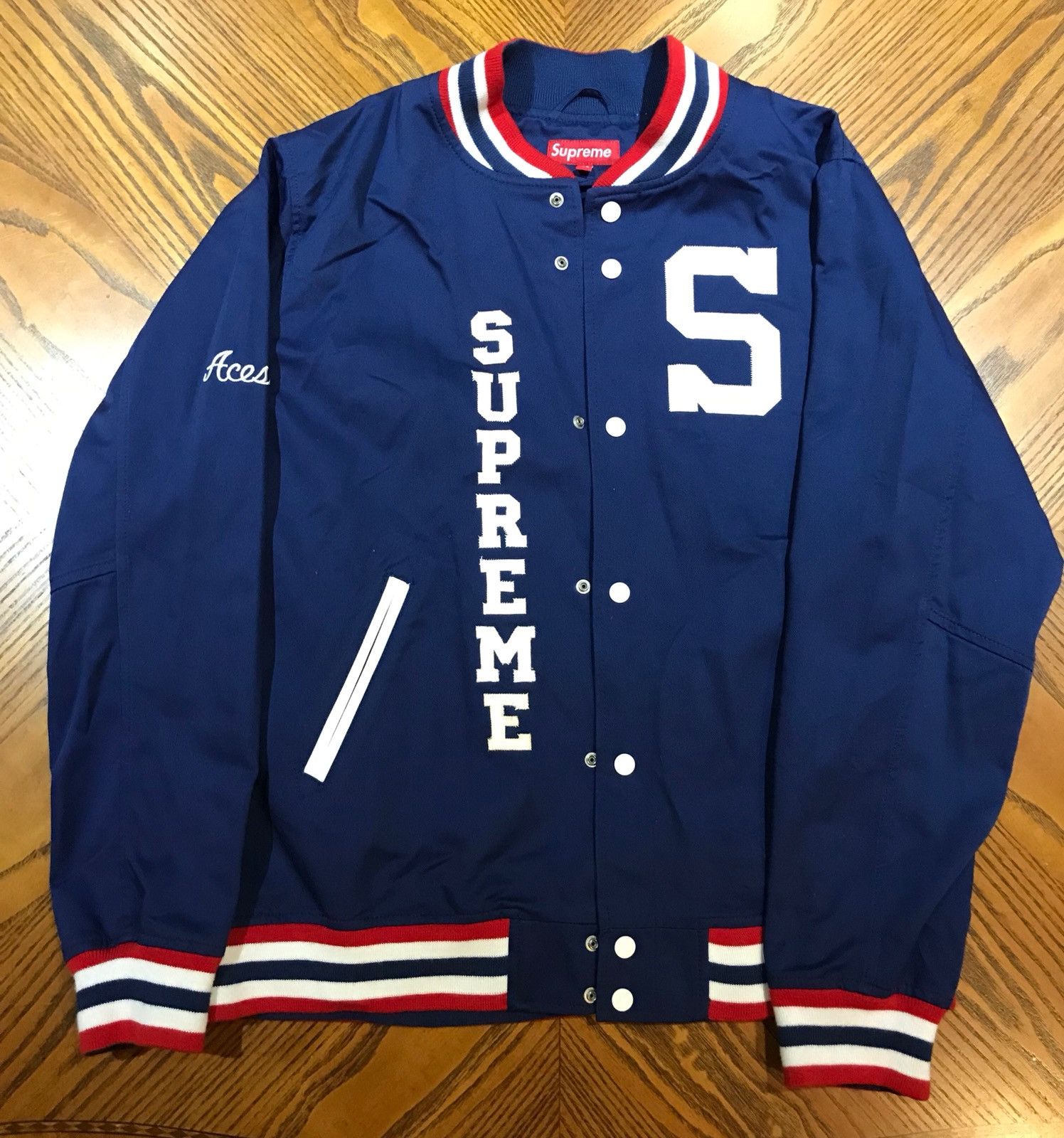 Supreme S/S 2009 Supreme “Aces” Varsity Jacket | Grailed