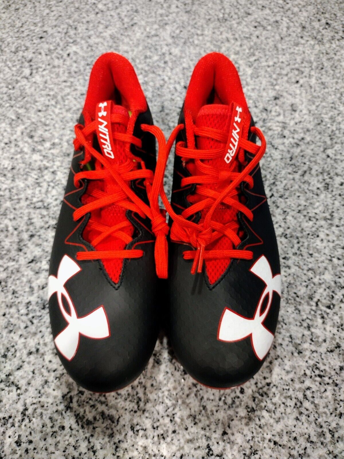 NEW Under Armour Football Cleats Black Red Low Men's Size 14