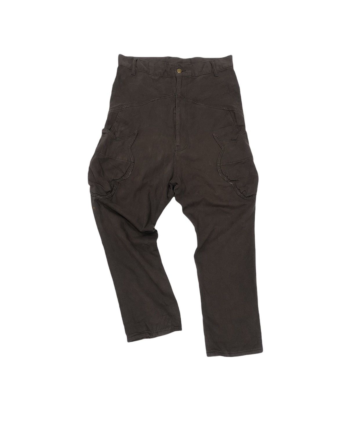 image of Avant Garde x Issey Miyake Insane Cutting Mercibeaucoup Issey Miyake Cargo Pant in Brown (Size 34)