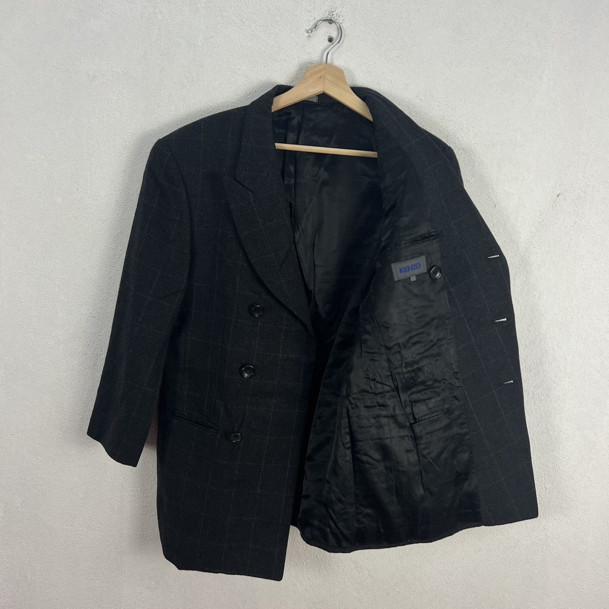 Japanese Brand KENZO DOUBLE BREAST CASUAL JACKET TARTAN DESIGN Size US S / EU 44-46 / 1 - 9 Thumbnail