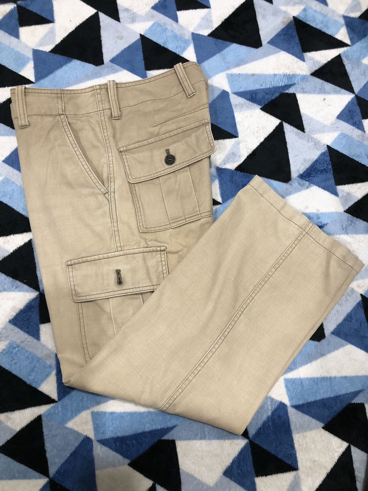 Japanese Brand RYKIEL HOMME Utility Tactial Multipocket Crgo Pants Size US 31 - 10 Thumbnail