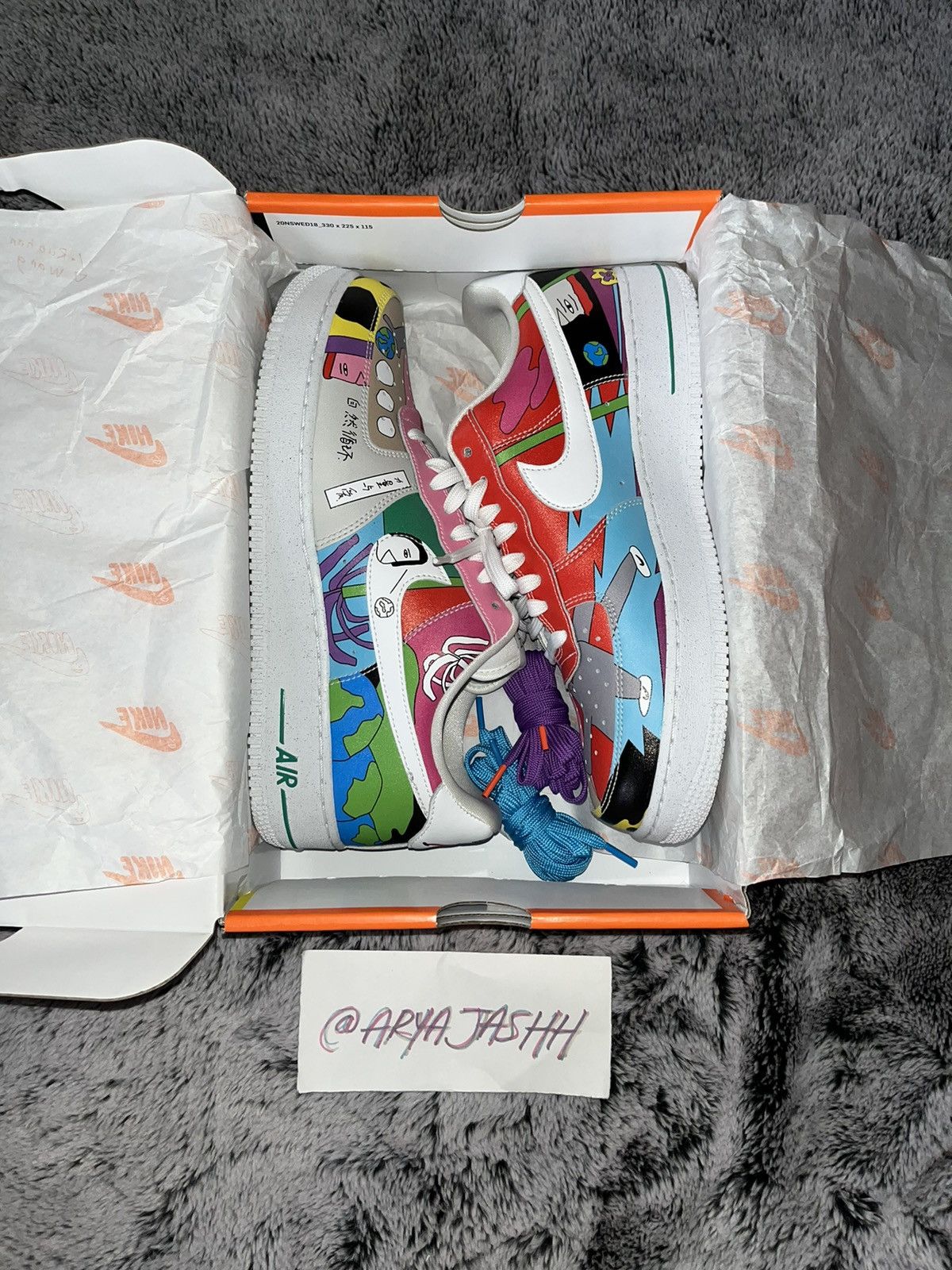 ruohan wang x nike air force 1 low mens flyleather
