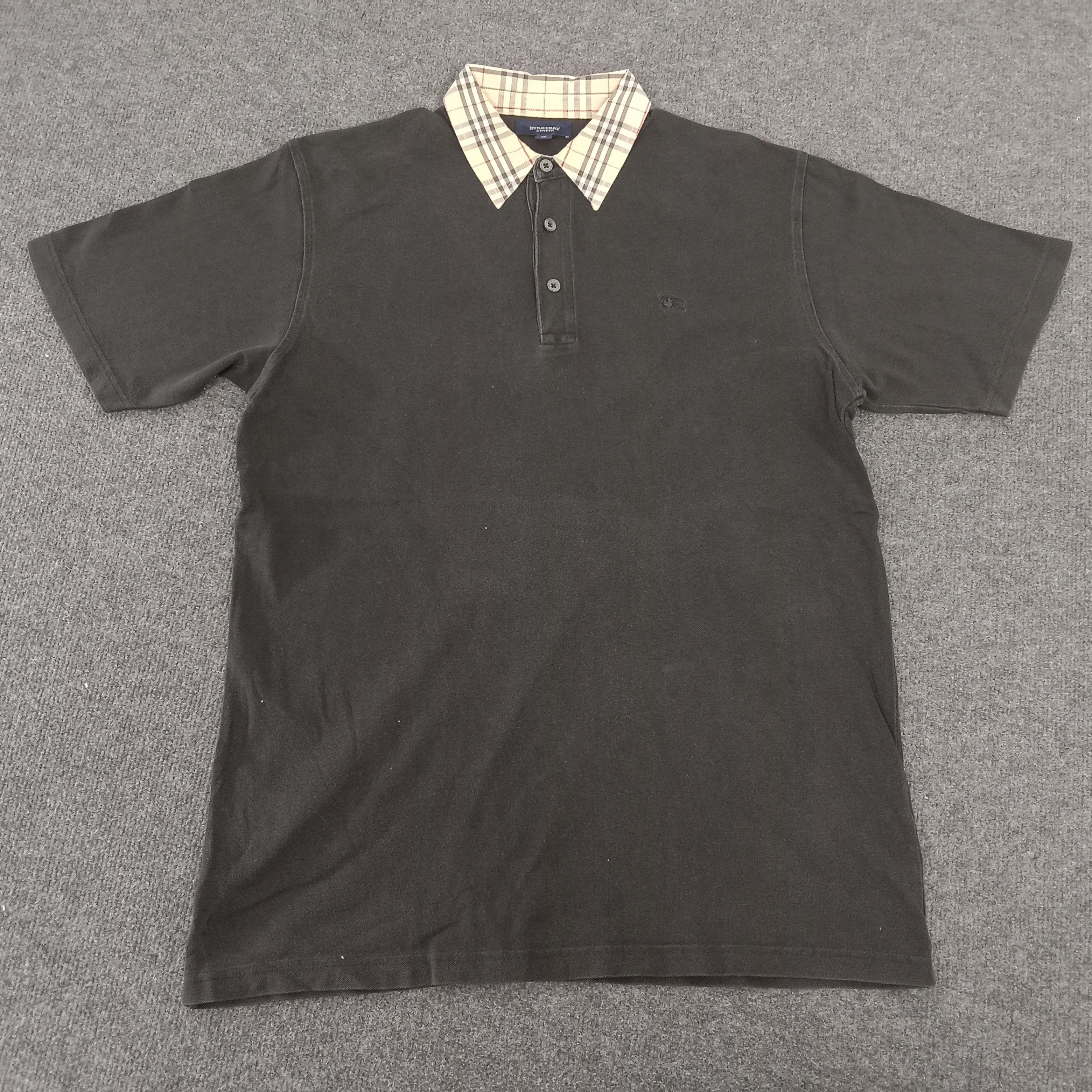 Burberry × Vintage Burberry London Nova Check Collar Design Polos Size US L / EU 52-54 / 3 - 1 Thumbnail