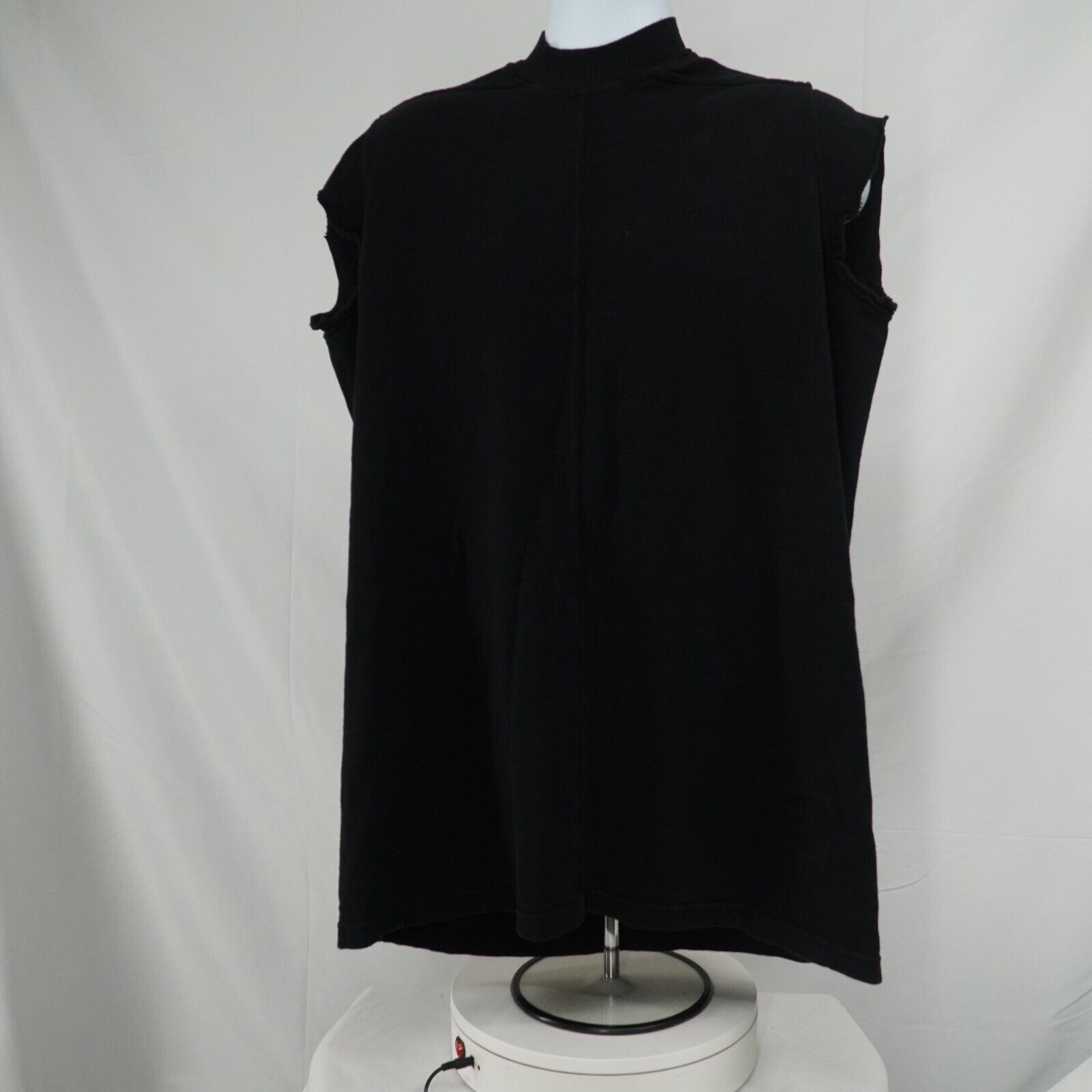 Rick Owens Drkshdw Jumbo Black Sleeveless Sweater Shirt Oversized SS17 Glitter Size US XL / EU 56 / 4 - 2 Thumbnail