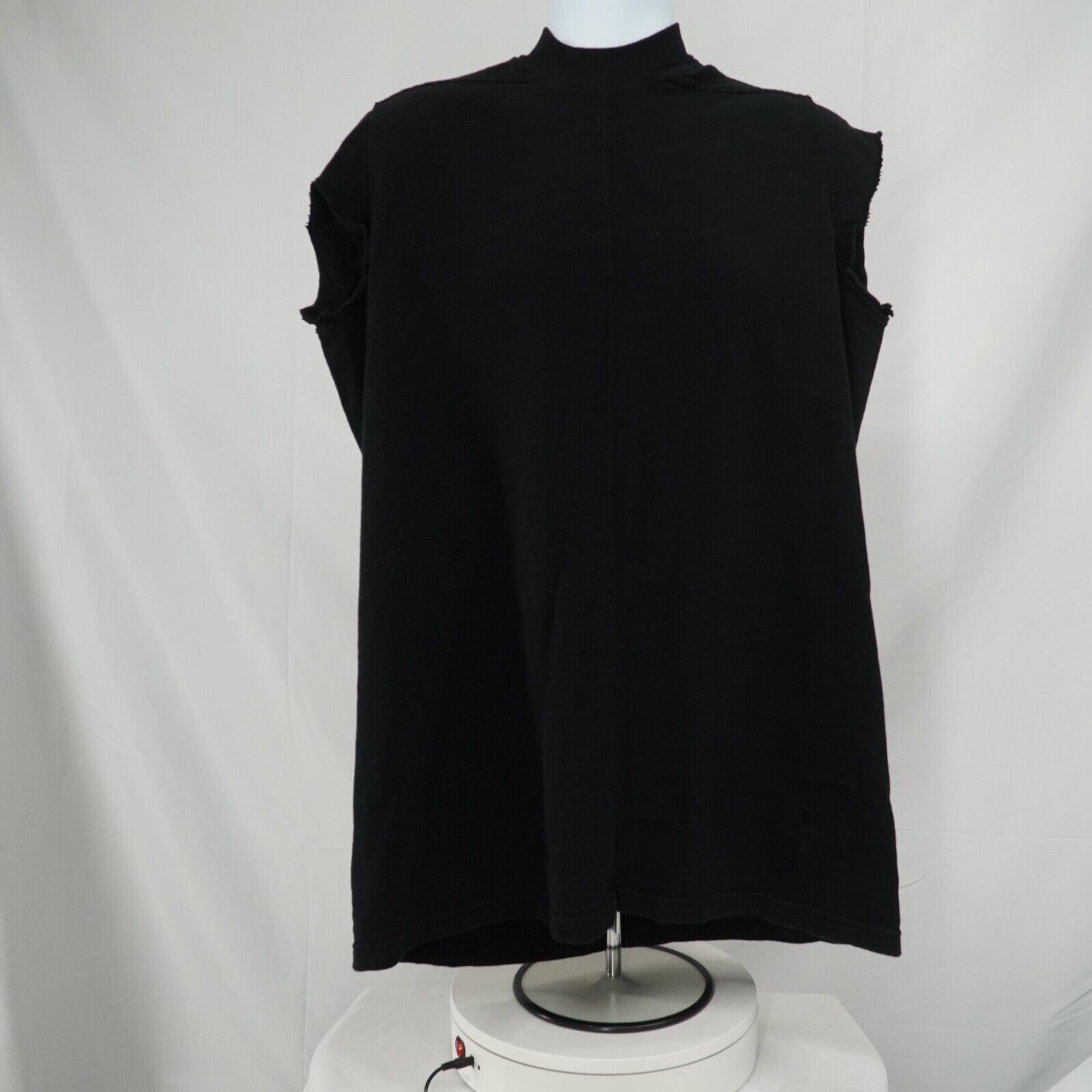 Rick Owens Drkshdw Jumbo Black Sleeveless Sweater Shirt Oversized SS17 Glitter Size US XL / EU 56 / 4 - 18 Thumbnail