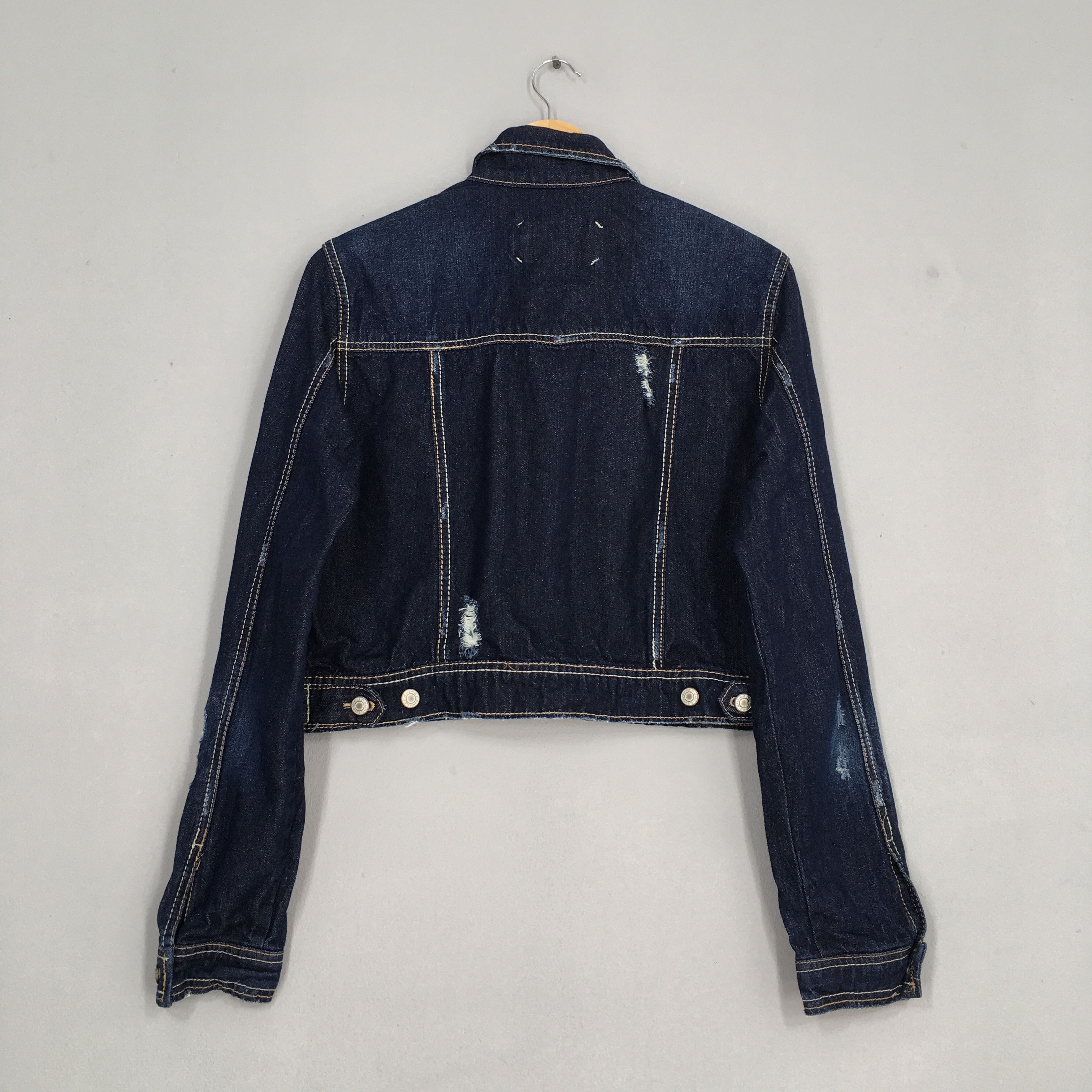 If Six Was Nine × True Religion Vintage 90's Denim Cropped Jeans Jacket Women Small Size S / US 4 / IT 40 - 6 Thumbnail