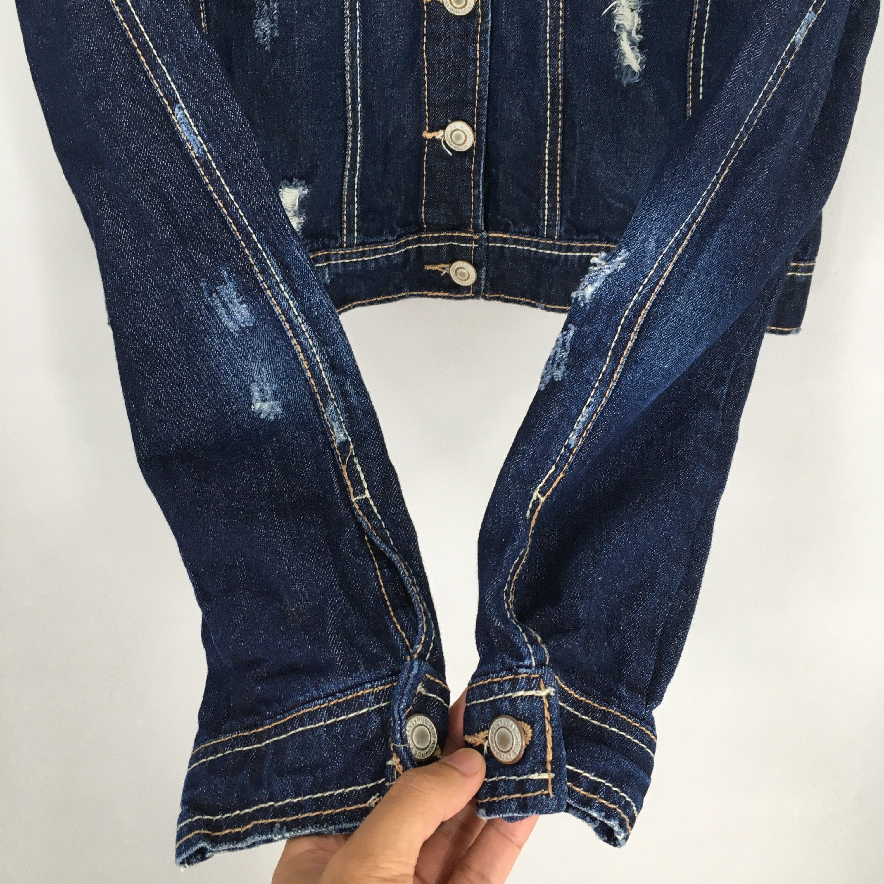 If Six Was Nine × True Religion Vintage 90's Denim Cropped Jeans Jacket Women Small Size S / US 4 / IT 40 - 5 Thumbnail