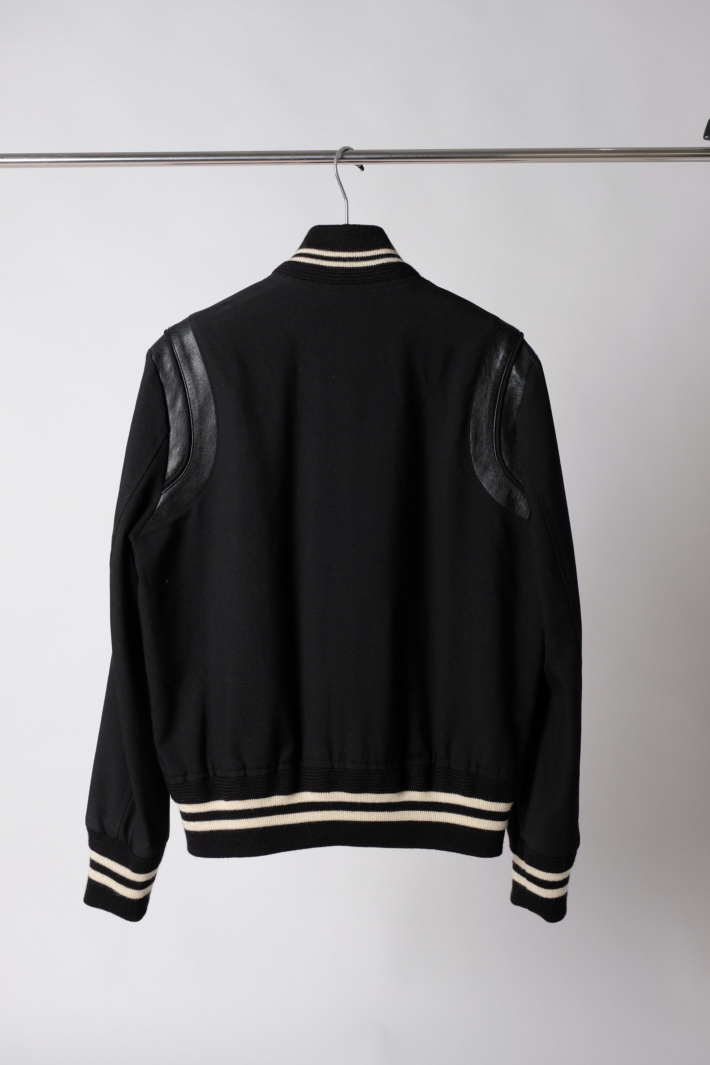 Hedi Slimane × Saint Laurent Paris SS14 Saint Laurent Paris Teddy Varsity Jacket Black Wool 48 Size US M / EU 48-50 / 2 - 7 Thumbnail