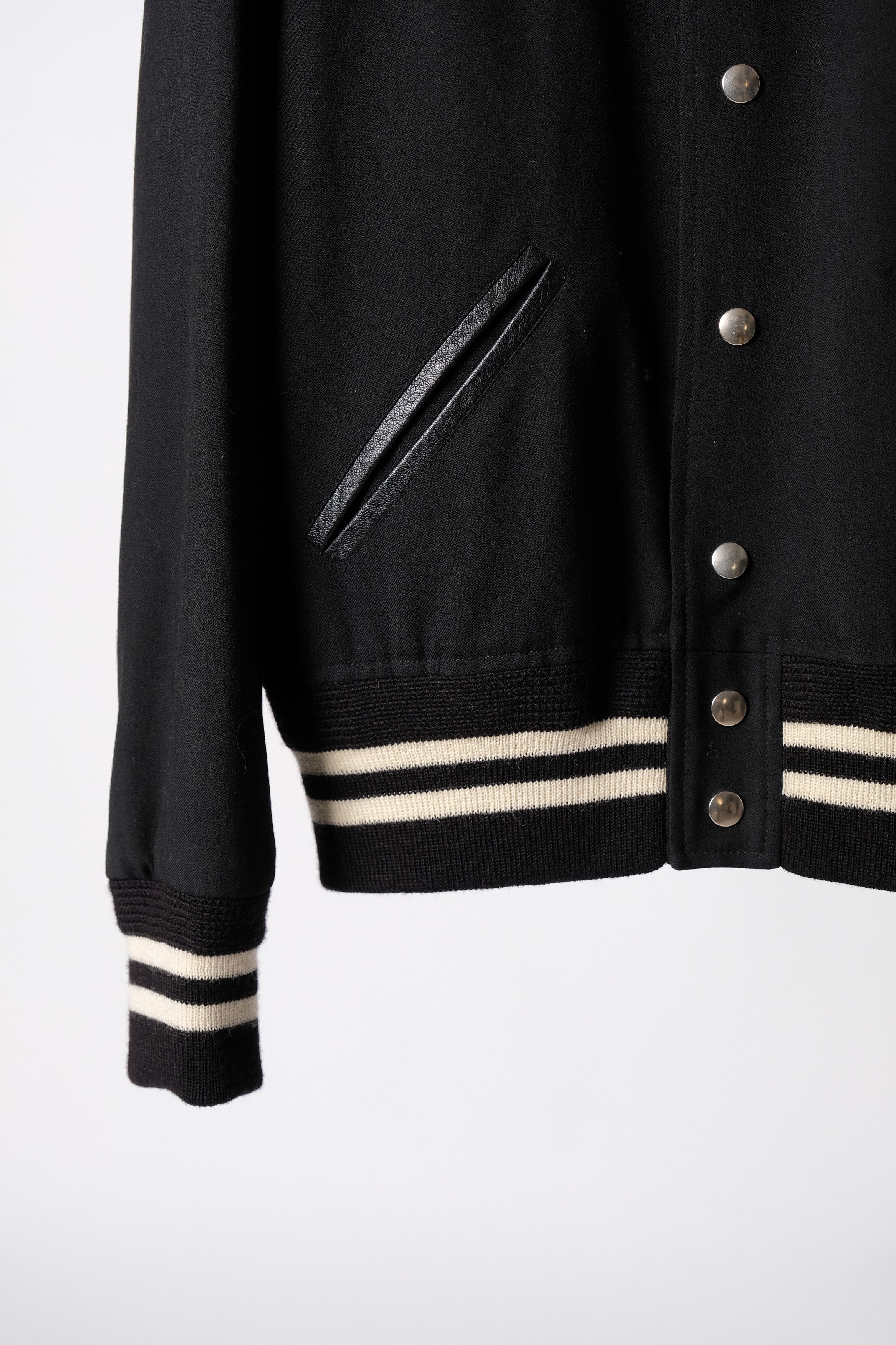 Hedi Slimane × Saint Laurent Paris SS14 Saint Laurent Paris Teddy Varsity Jacket Black Wool 48 Size US M / EU 48-50 / 2 - 6 Thumbnail