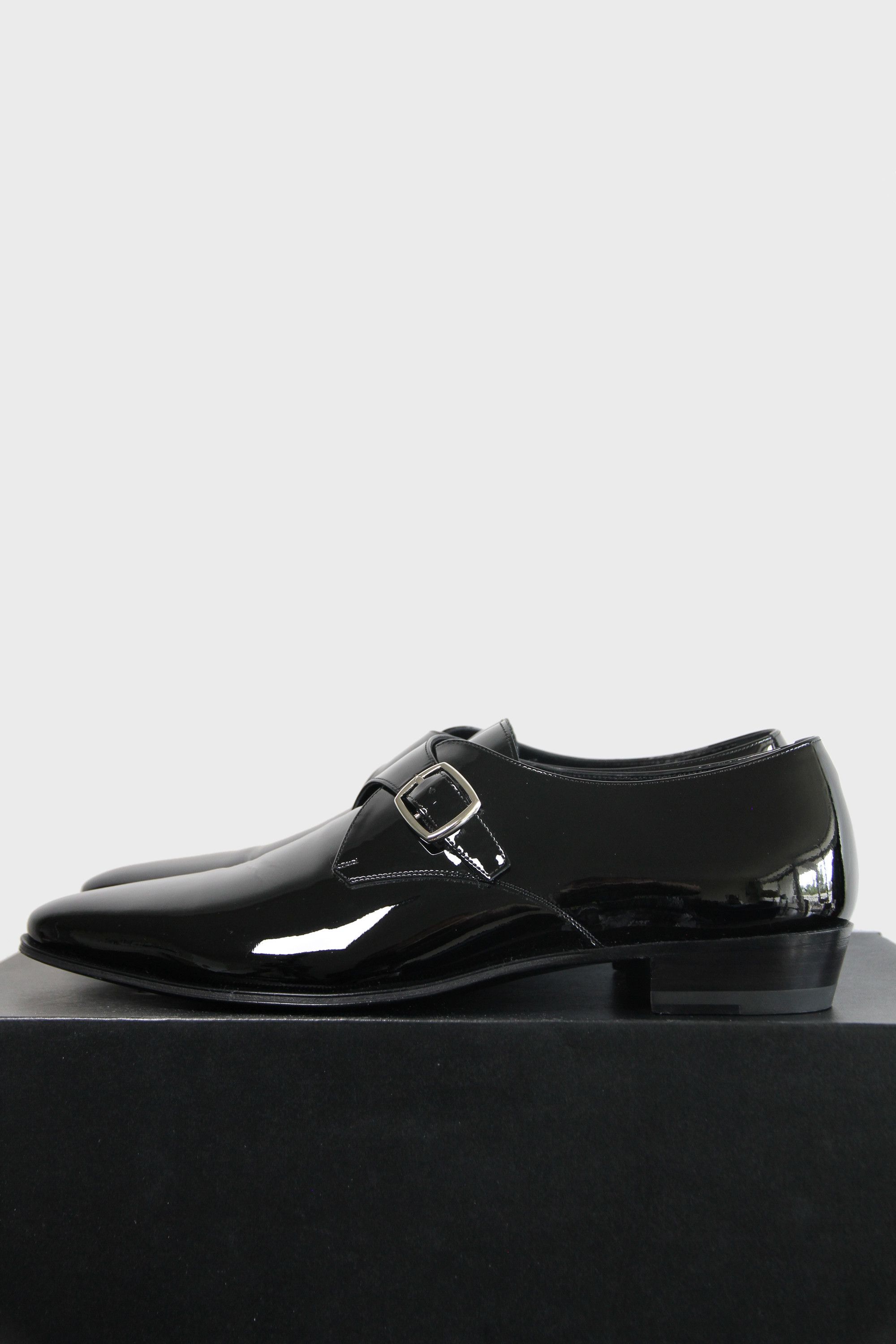 Celine × Hedi Slimane Celine Patent Leather Derby Single Buckle Jacno Shoes 41 8 Size US 8 / EU 41 - 8 Thumbnail
