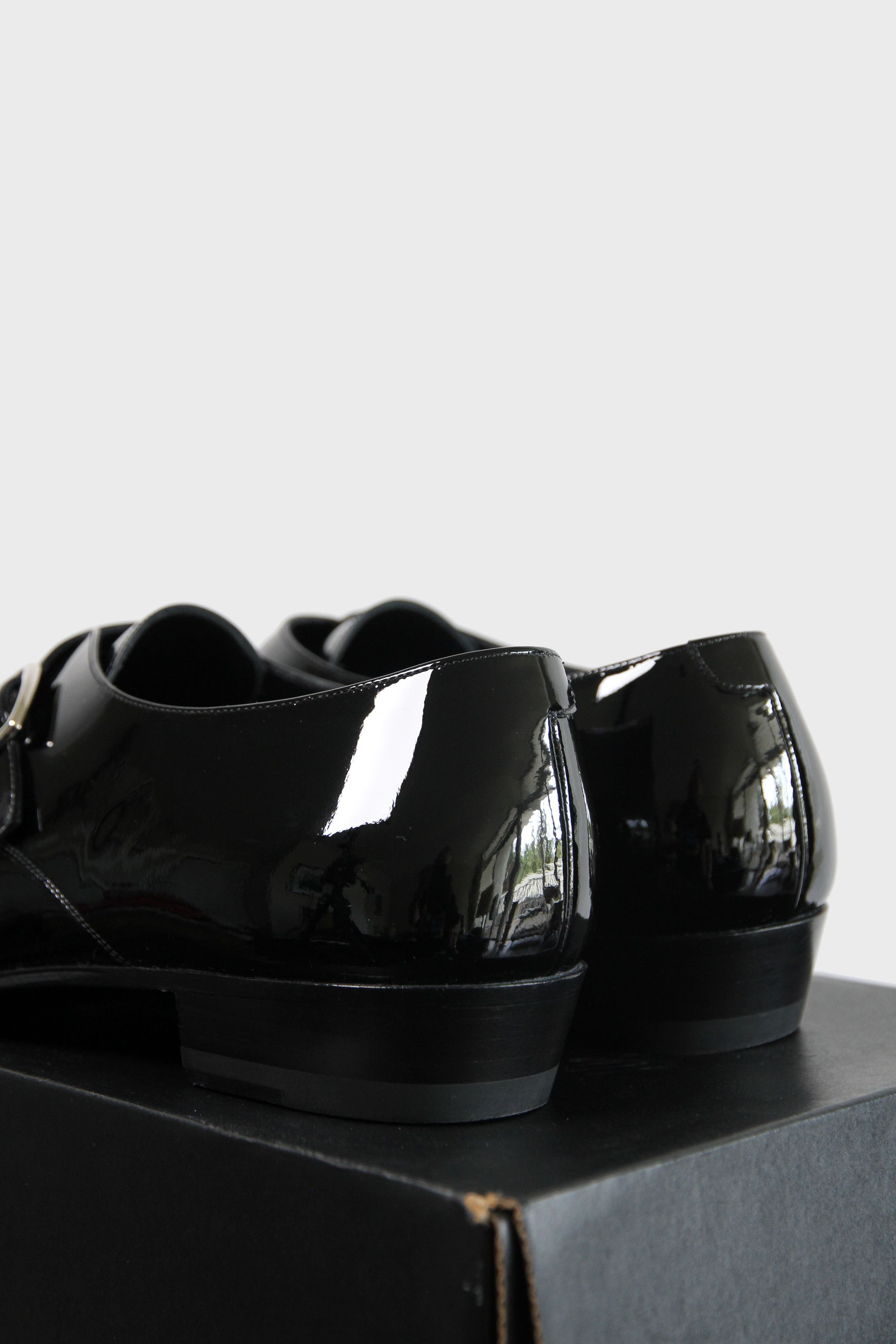 Celine × Hedi Slimane Celine Patent Leather Derby Single Buckle Jacno Shoes 41 8 Size US 8 / EU 41 - 7 Thumbnail