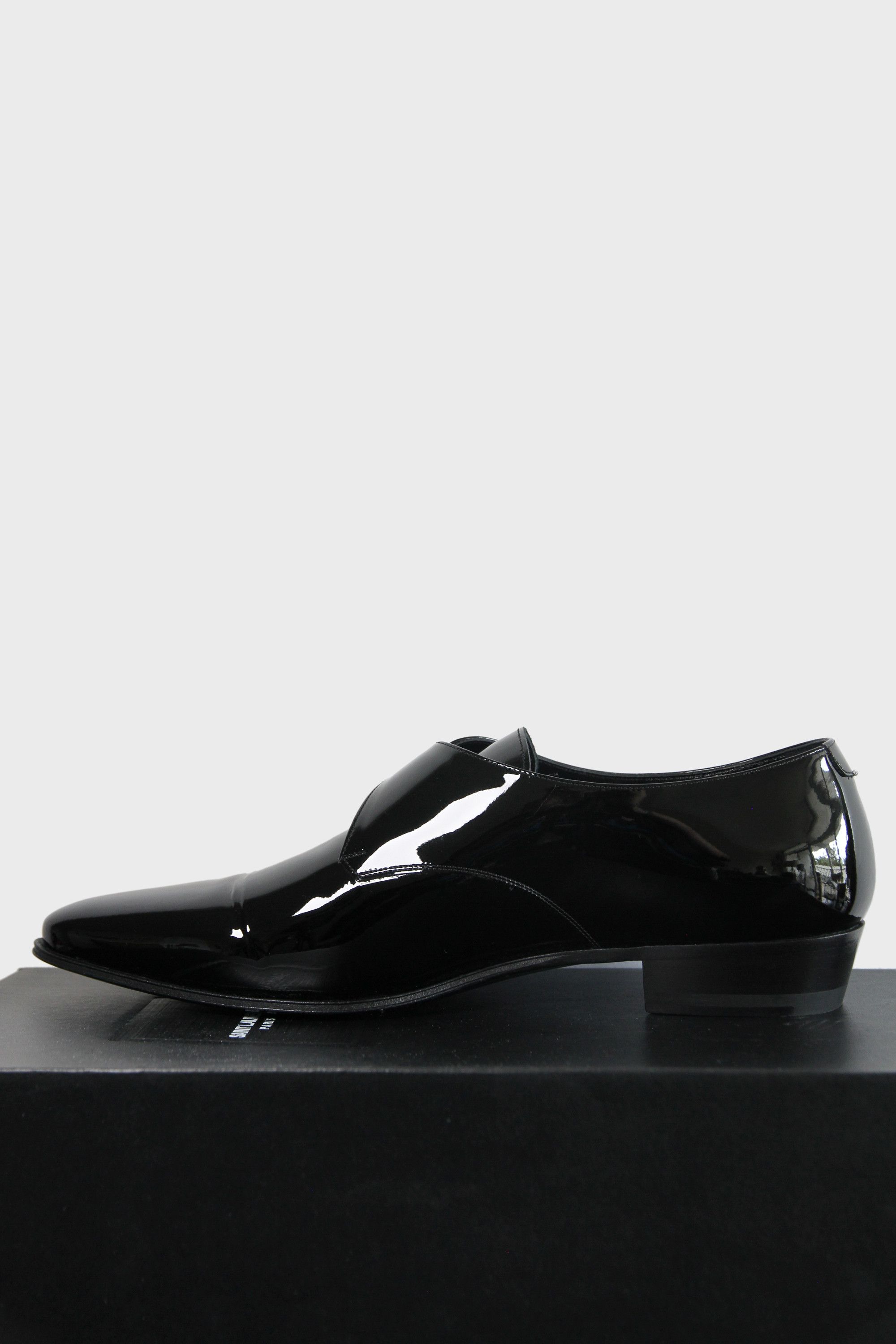 Celine × Hedi Slimane Celine Patent Leather Derby Single Buckle Jacno Shoes 41 8 Size US 8 / EU 41 - 9 Thumbnail