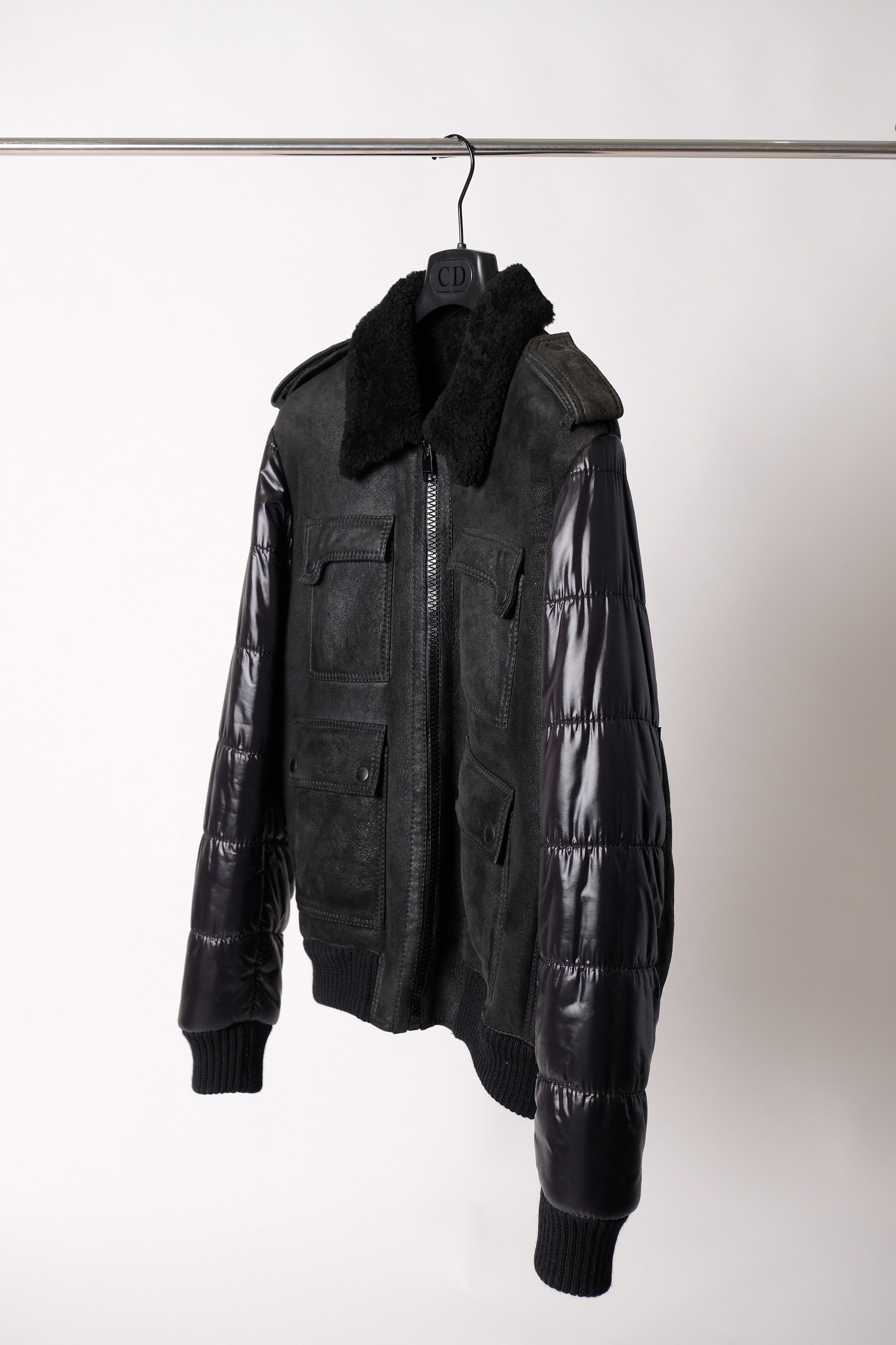 Dior × Hedi Slimane FW07 Dior Homme Navigate Shearling Leather Jacket 50 Size US M / EU 48-50 / 2 - 2 Thumbnail