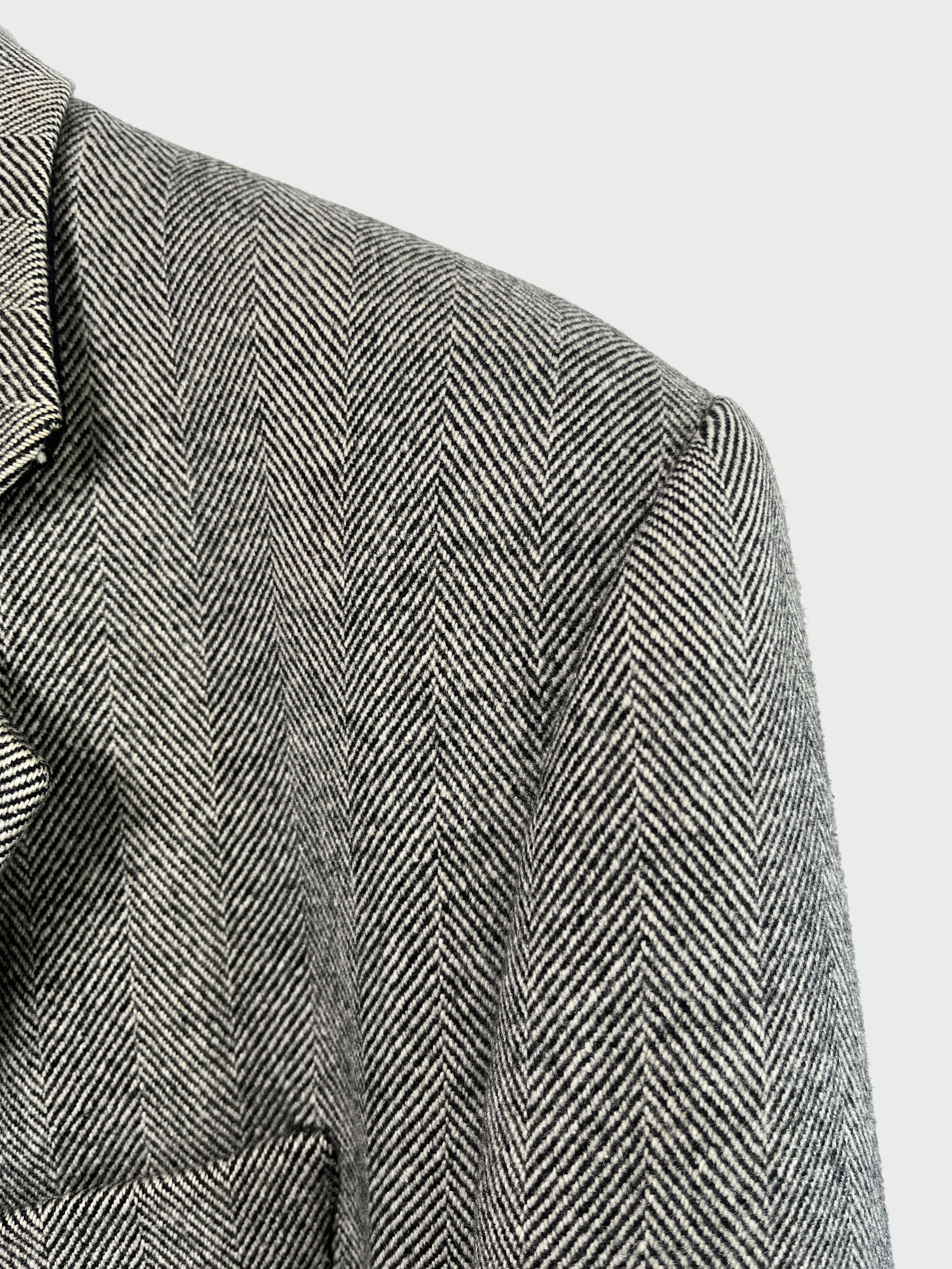 Helmut Lang FW00 Helmut Lang Archive Wool Herringbone Coat 48 Size US M / EU 48-50 / 2 - 3 Thumbnail