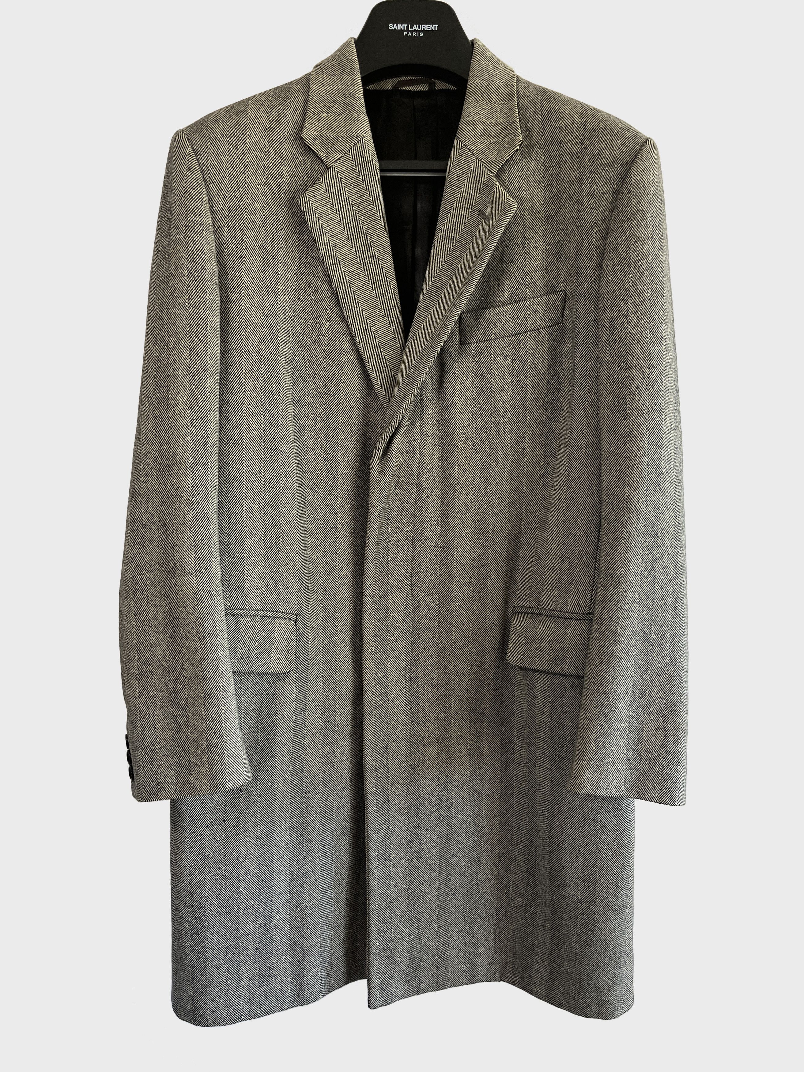 Helmut Lang FW00 Helmut Lang Archive Wool Herringbone Coat 48 Size US M / EU 48-50 / 2 - 1 Thumbnail