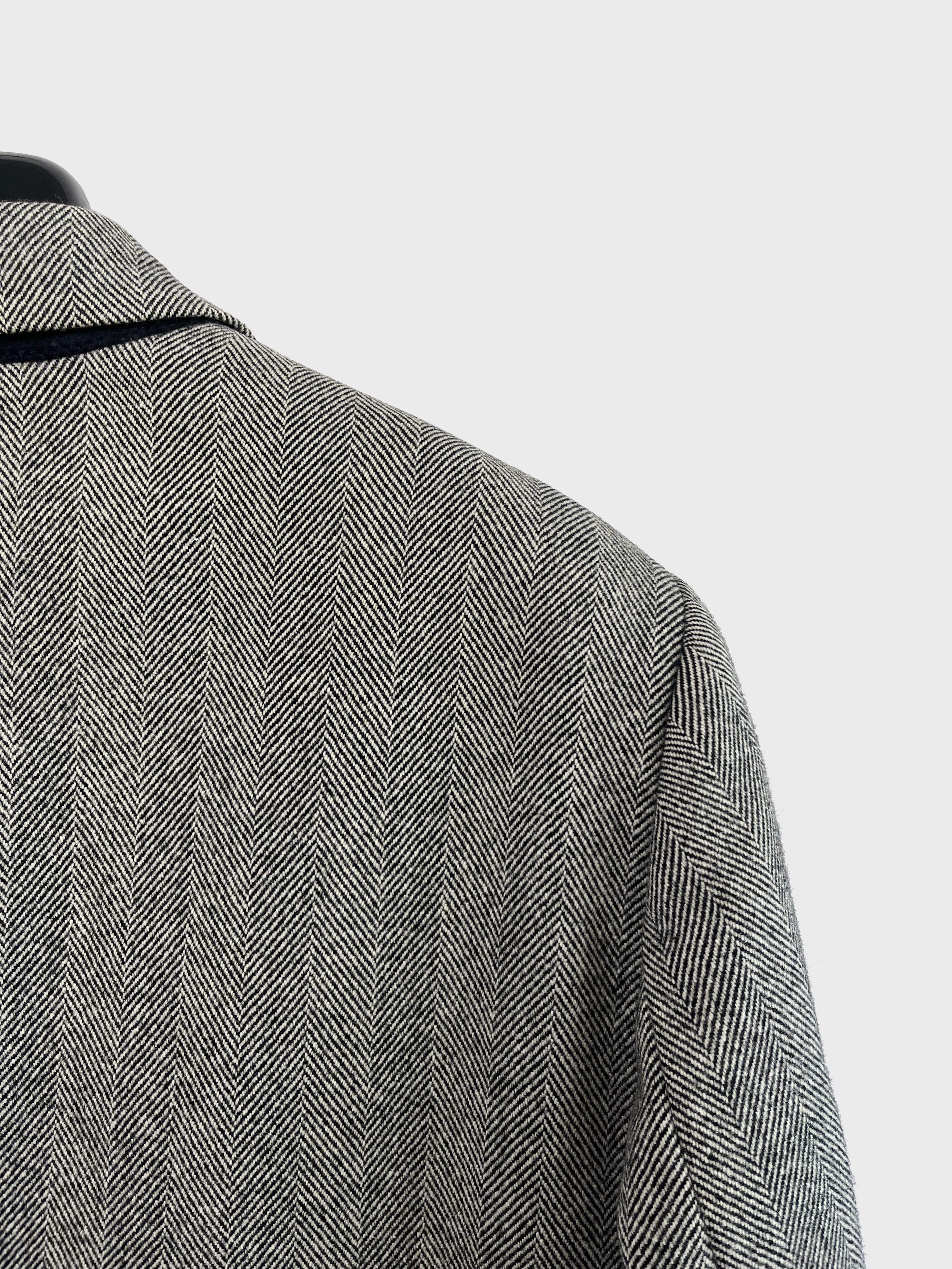 Helmut Lang FW00 Helmut Lang Archive Wool Herringbone Coat 48 Size US M / EU 48-50 / 2 - 6 Thumbnail