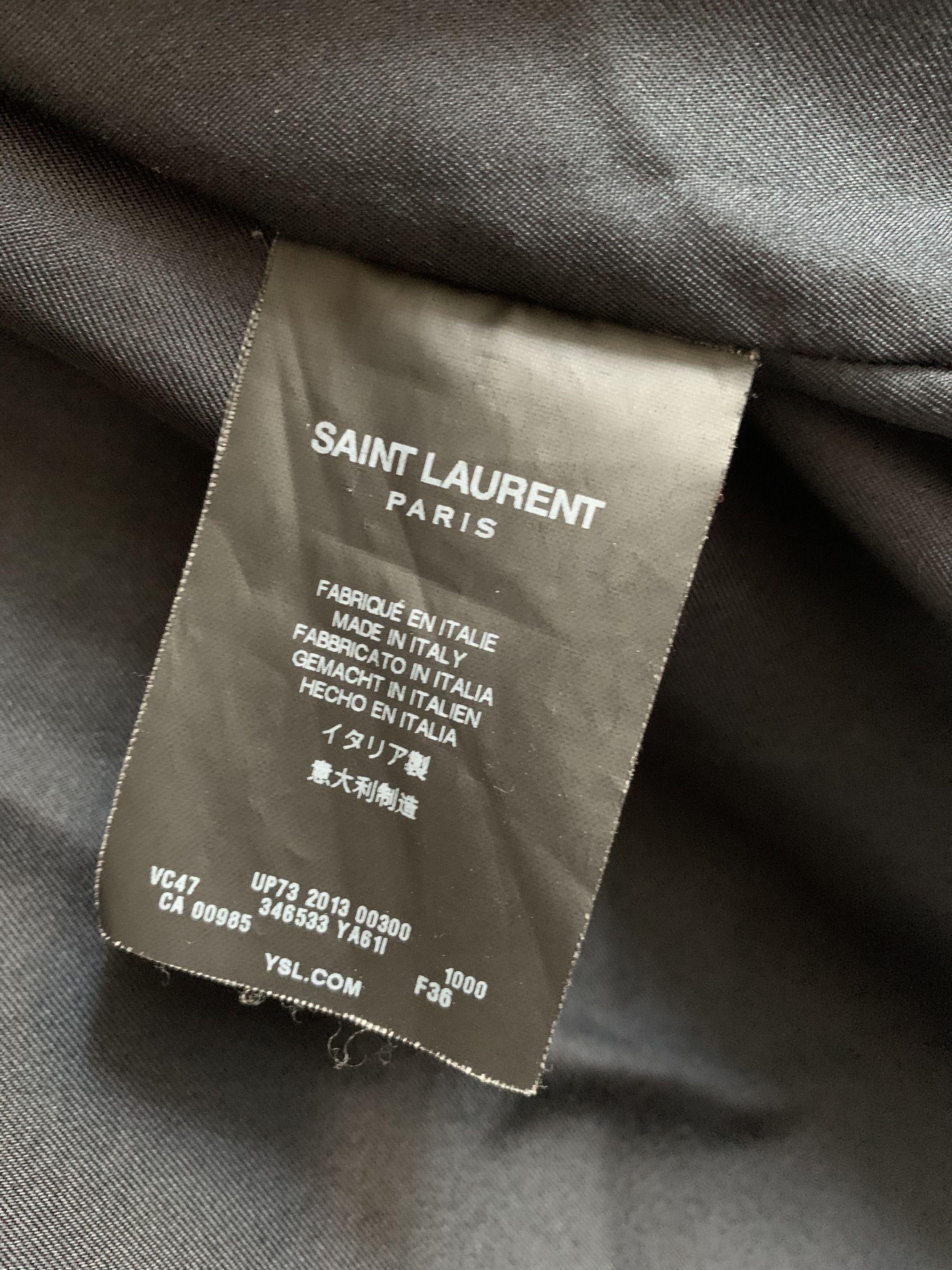 Hedi Slimane × Saint Laurent Paris SS14 Saint Laurent Paris Blood Luster Souvenir Jacket F36 Size XS / US 0-2 / IT 36-38 - 8 Thumbnail